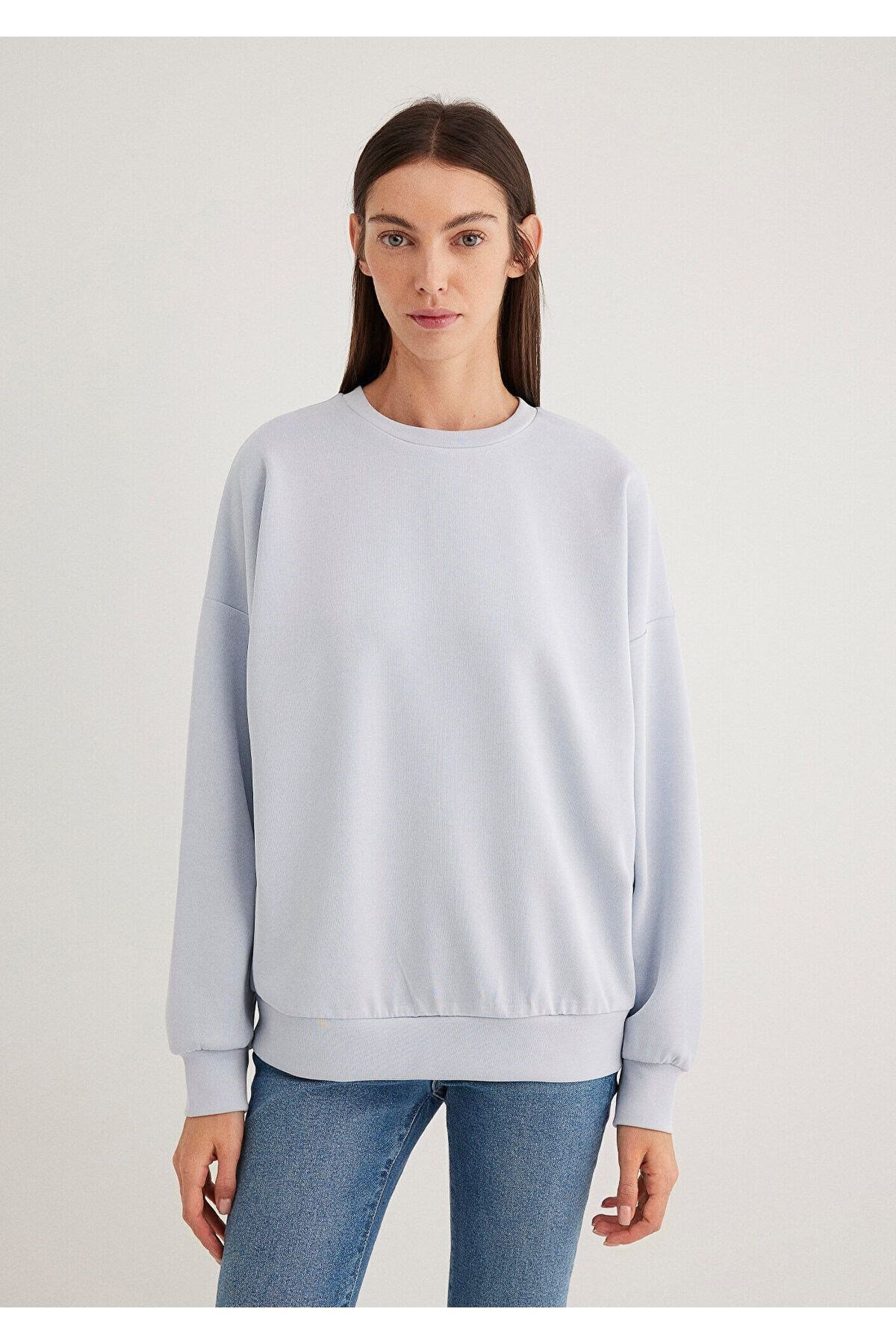 MAVİ KADIN OVERSİZE SWEATSHIRT Halogen Blue 168837-89201