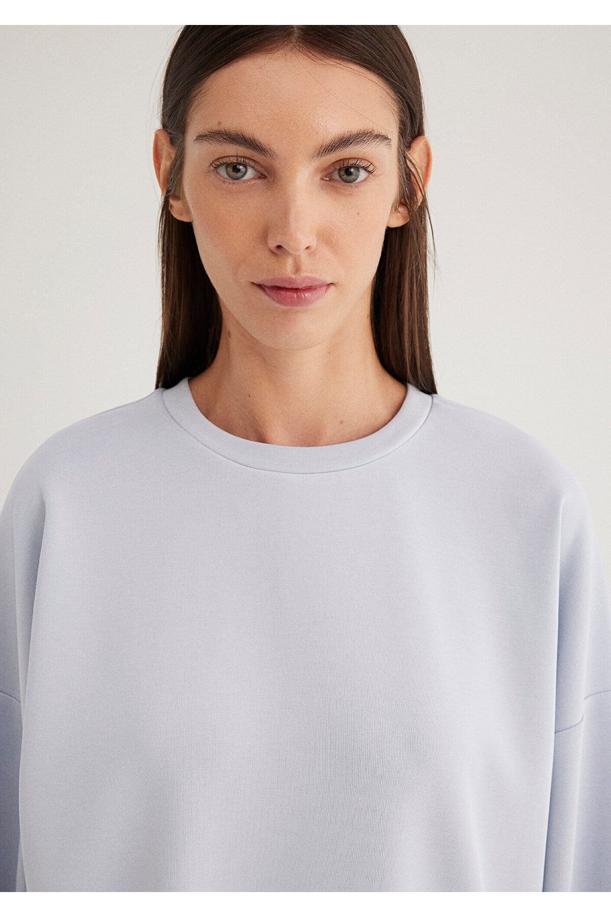 MAVİ KADIN OVERSİZE SWEATSHIRT Halogen Blue 168837-89201