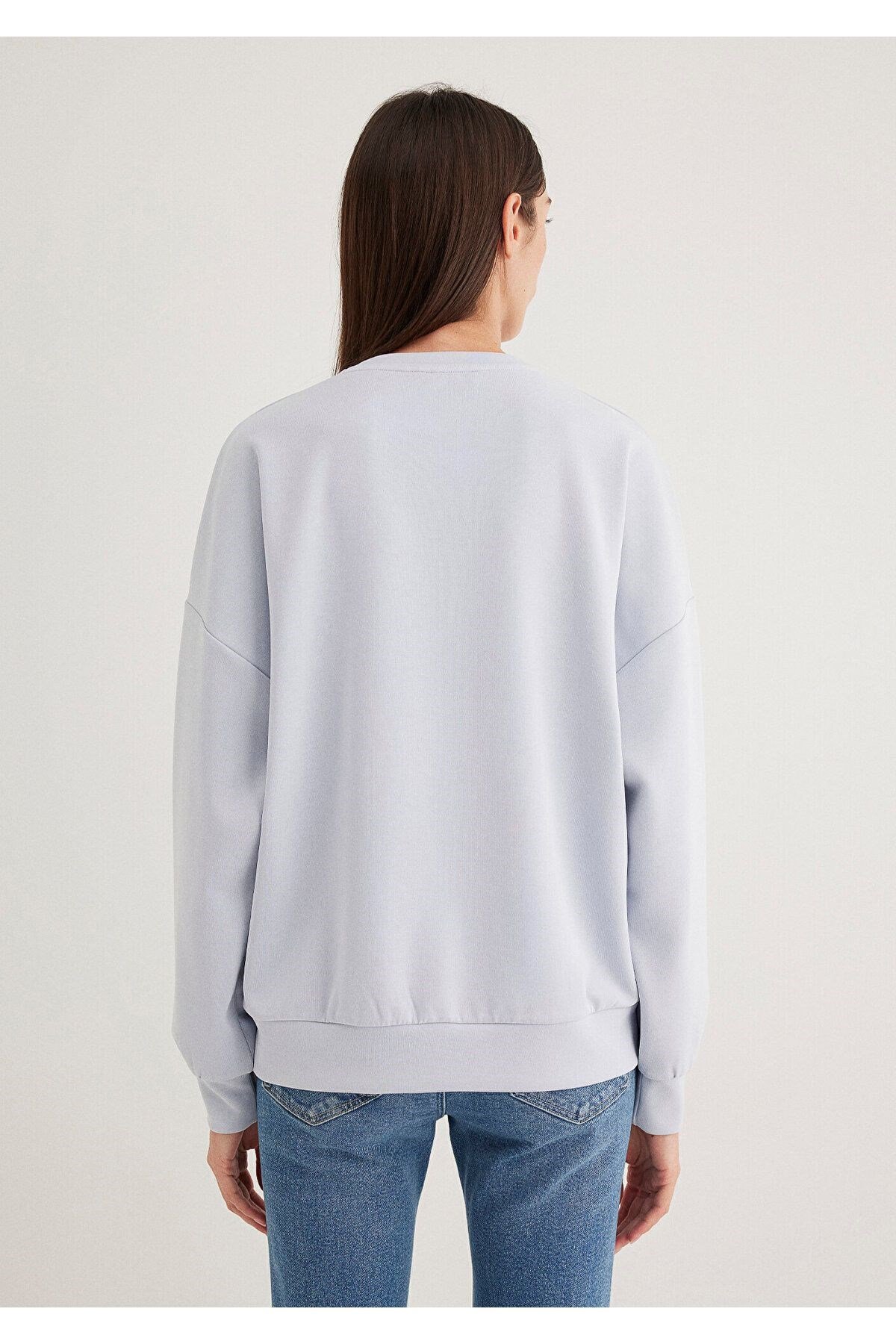 MAVİ KADIN OVERSİZE SWEATSHIRT Halogen Blue 168837-89201