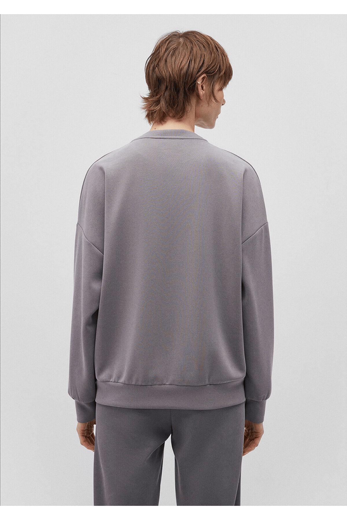 MAVİ KADIN OVERSİZE SWEATSHIRT Koyu Gri 168837-70122