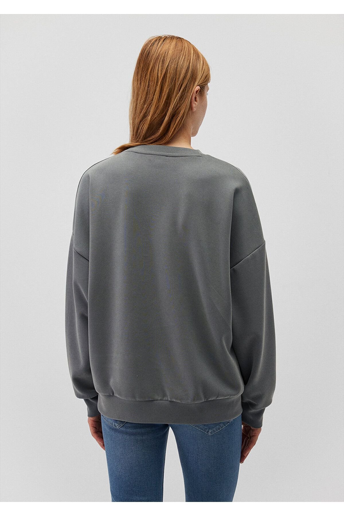 MAVİ KADIN OVERSİZE SWEATSHIRT Yosun Yeşili 168837-71598