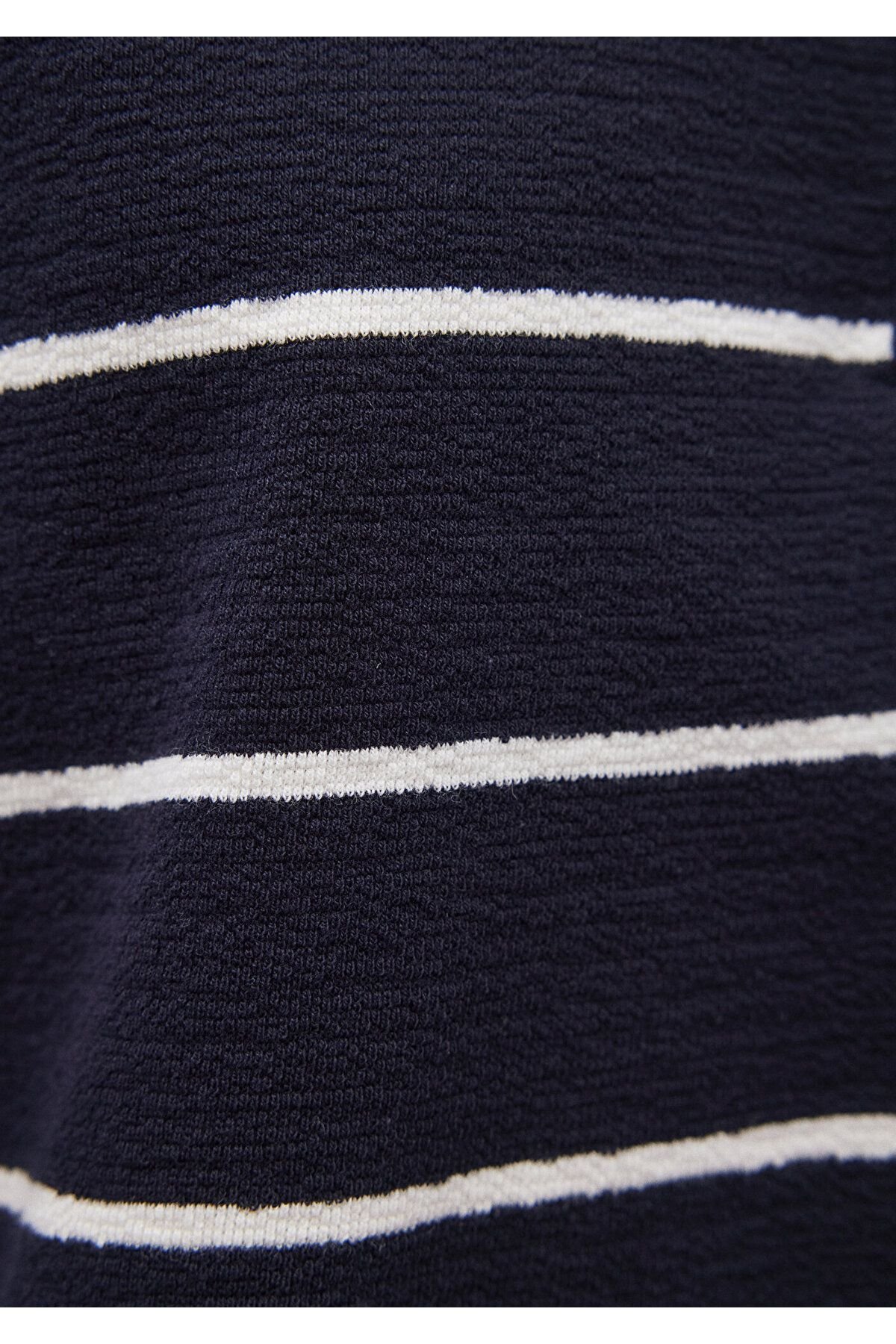 MAVİ KADIN POLO YAKA PENYE Antique White Stripe 1612813-87988
