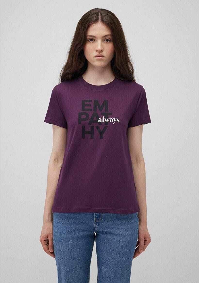 MAVİ KADIN SLOGAN BASKILI TİŞÖRT Plum Perfect 1612632-70635