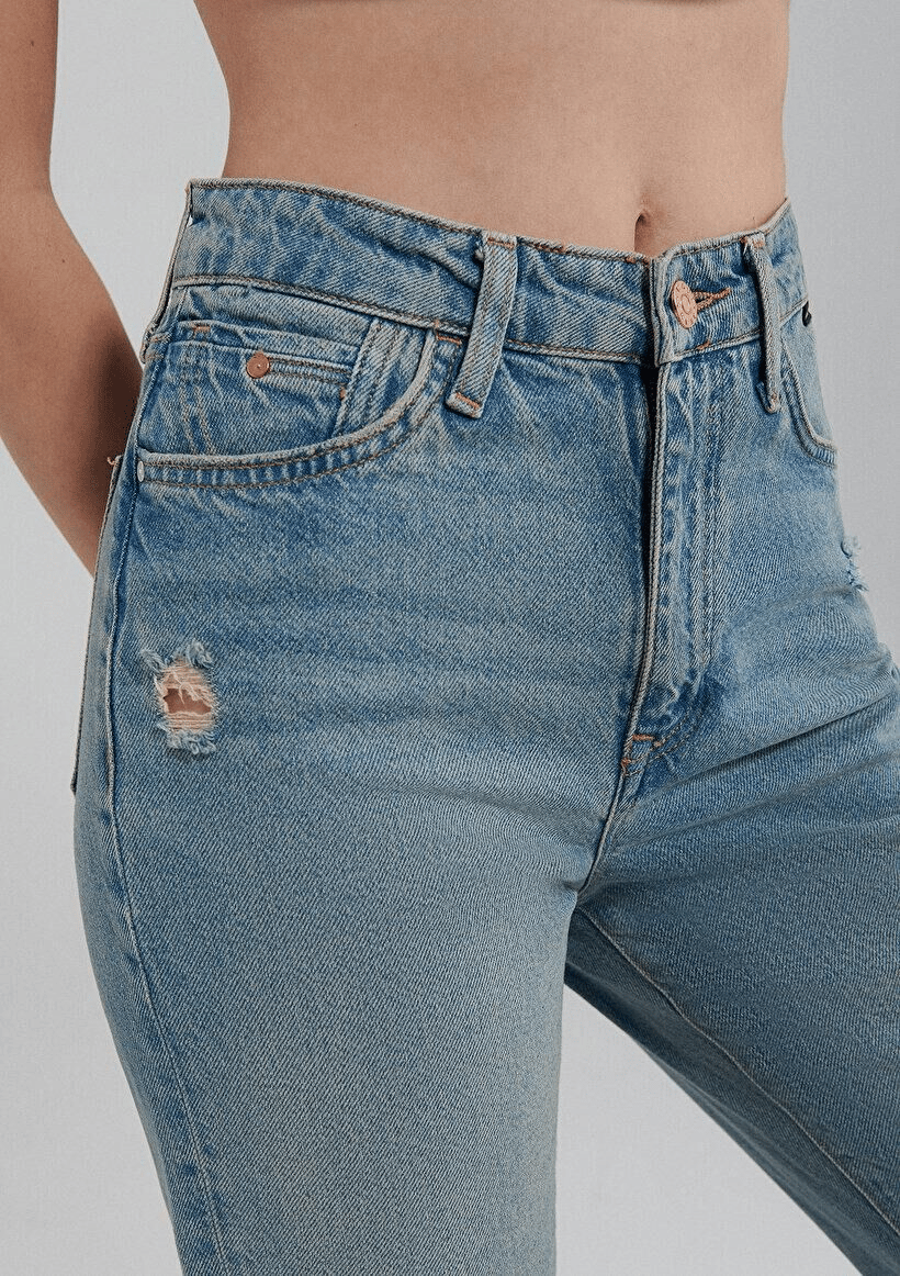 MAVİ KADIN STAR Mid Ripped 90's 101077-85157