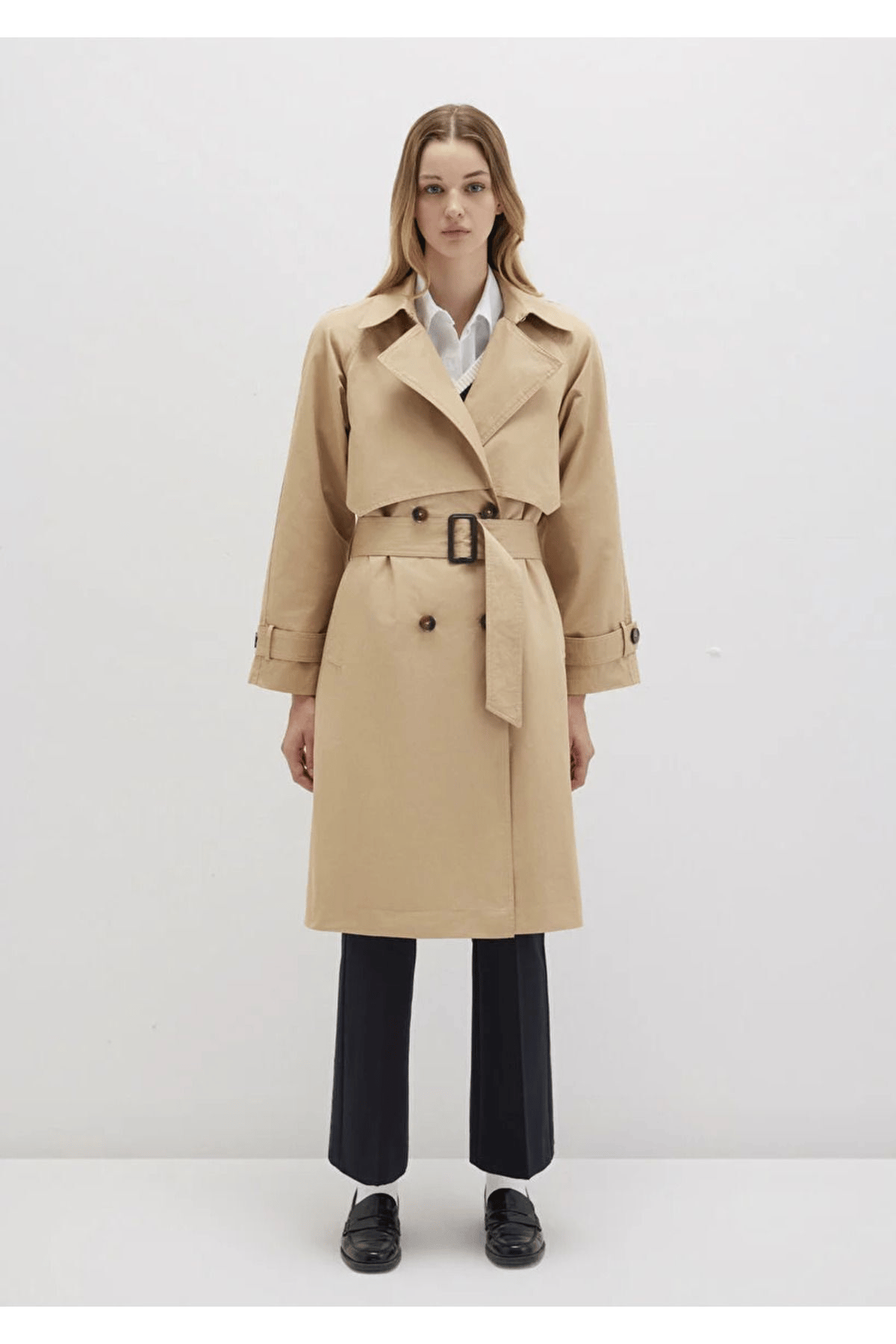 MAVİ KADIN TRENCHCOAT Curd and Whey 110703-82323