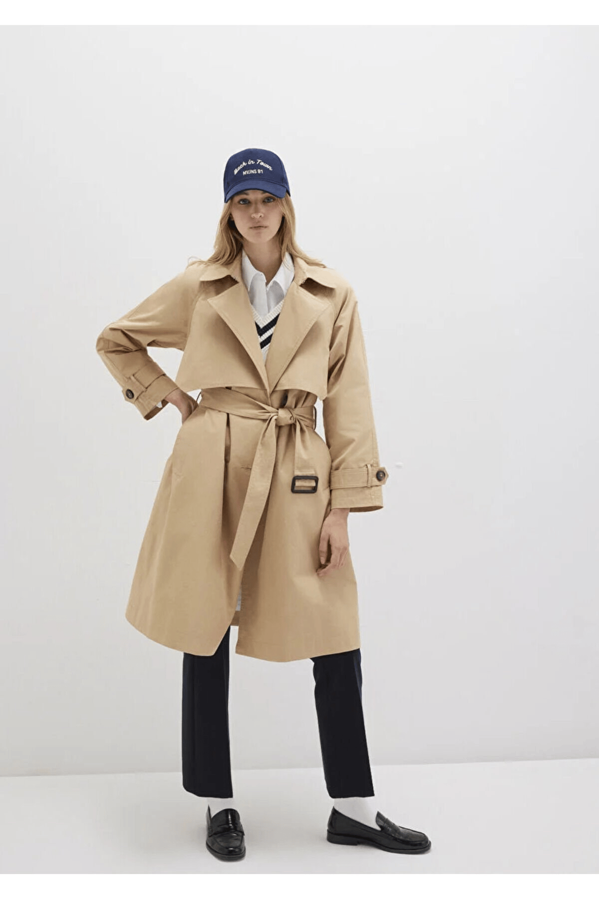 MAVİ KADIN TRENCHCOAT Curd and Whey 110703-82323