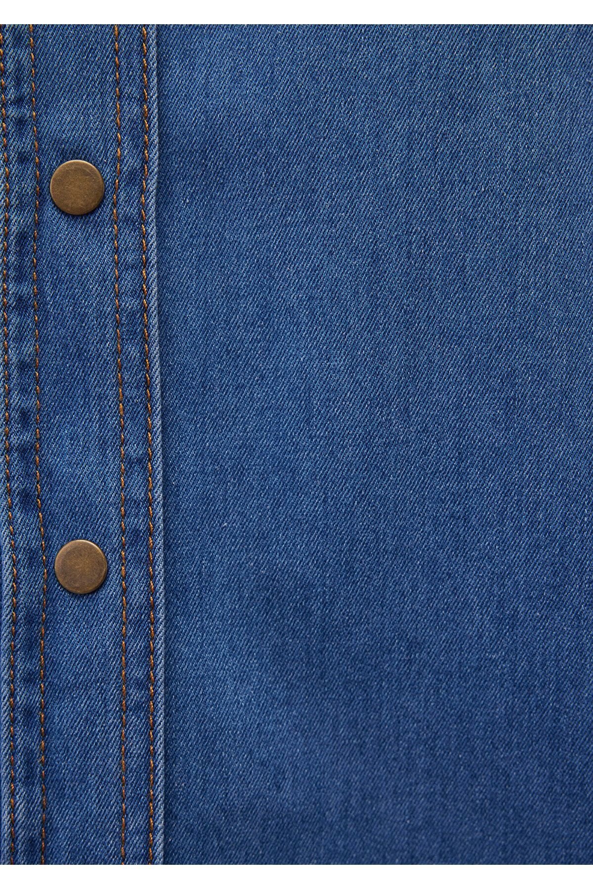 MAVİ KADIN UZUN KOLLU GÖMLEK DARK INDIGO 1210959-85481