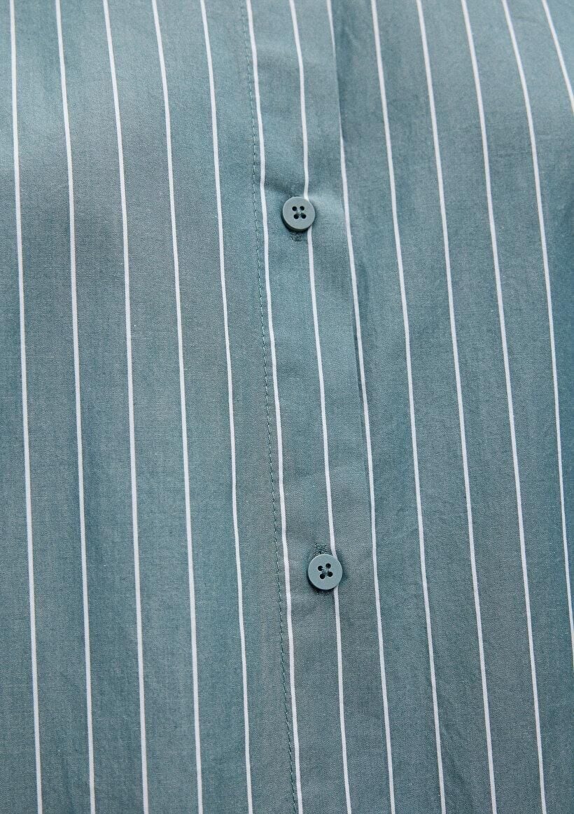 MAVİ KADIN UZUN KOLLU GÖMLEK Goblin Blue Stripe 1210421-87016