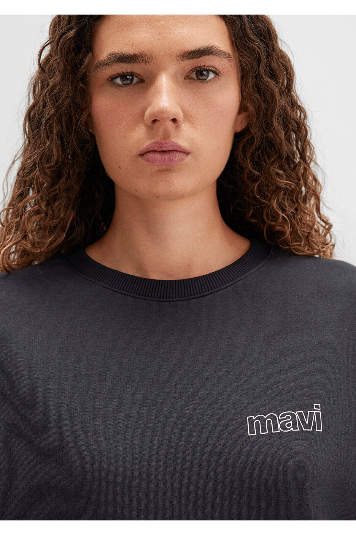 MAVİ KADIN UZUN KOLLU SWEATSHIRT Koyu Antrasit 1611656-82185