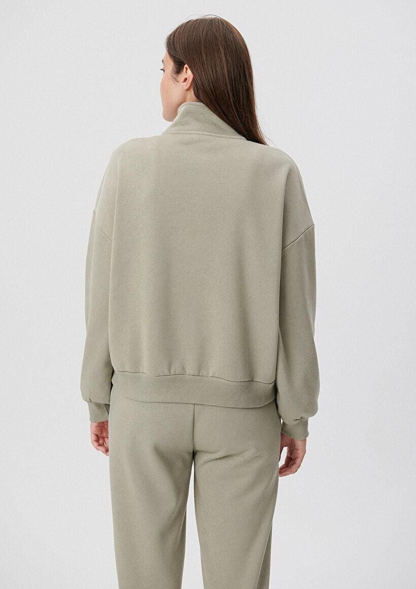 MAVİ KADIN YARIM FERMUARLI SWEATSHIRT Desert Sage 1S10007-85873