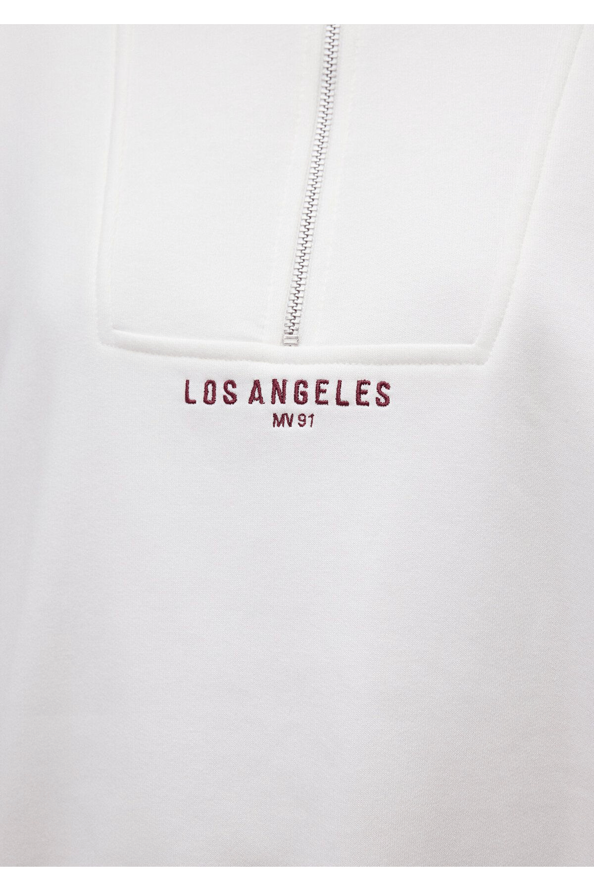 MAVİ KADIN YARIM FERMUARLI SWEATSHIRT Kırık Beyaz 1S10171-70057