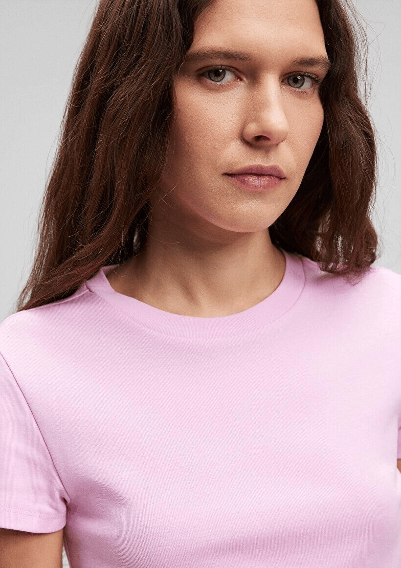 MAVİ KADIN YUVARLAK YAKA BASIC TİŞÖRT Lilac Sachet 1600814-71117