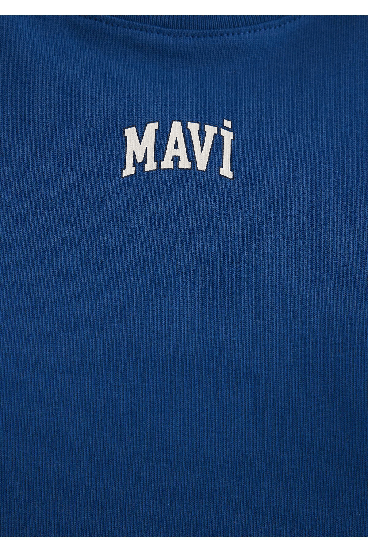 MAVİ KADIN YUVARLAK YAKA KISA KOLLU PENYE TİŞÖRT Ko 1611585-82625