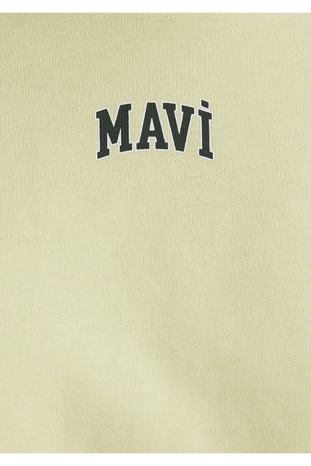 MAVİ KADIN YUVARLAK YAKA KISA KOLLU TİŞÖRT Lime Sar 1611585-71310