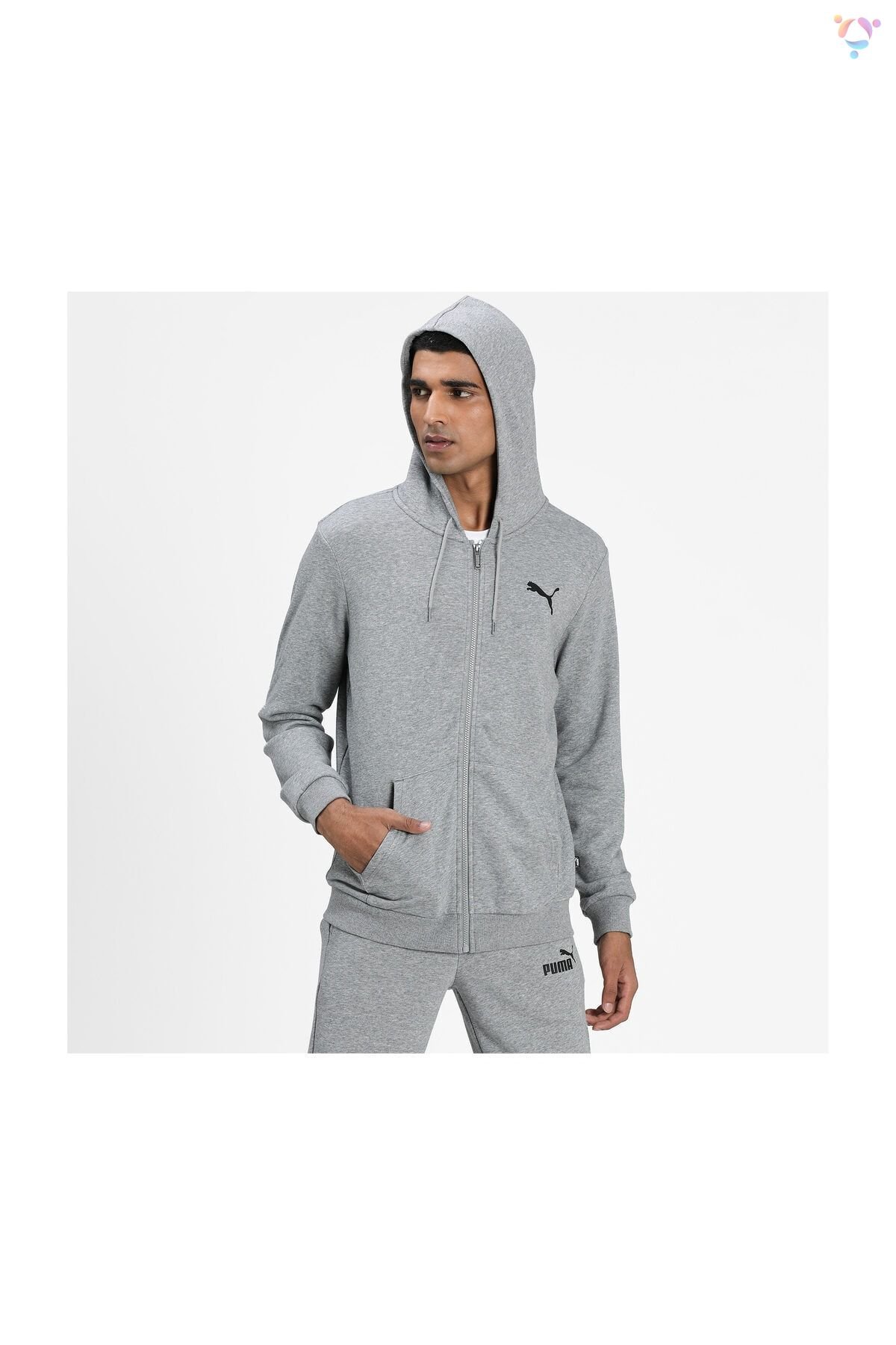 PUMA ERKEK ESS SMALL LOGO FZ HOODİE 58670453