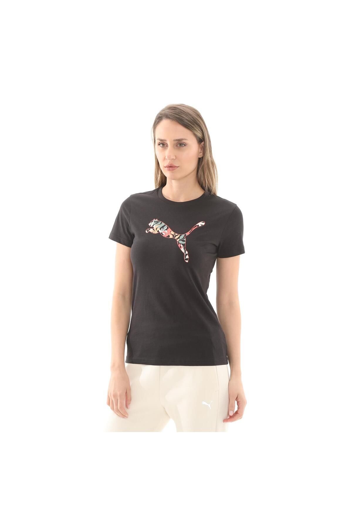 PUMA KADIN GRAPHICS FLORAL CAT LOGO TEE TİŞÖRT 68508101