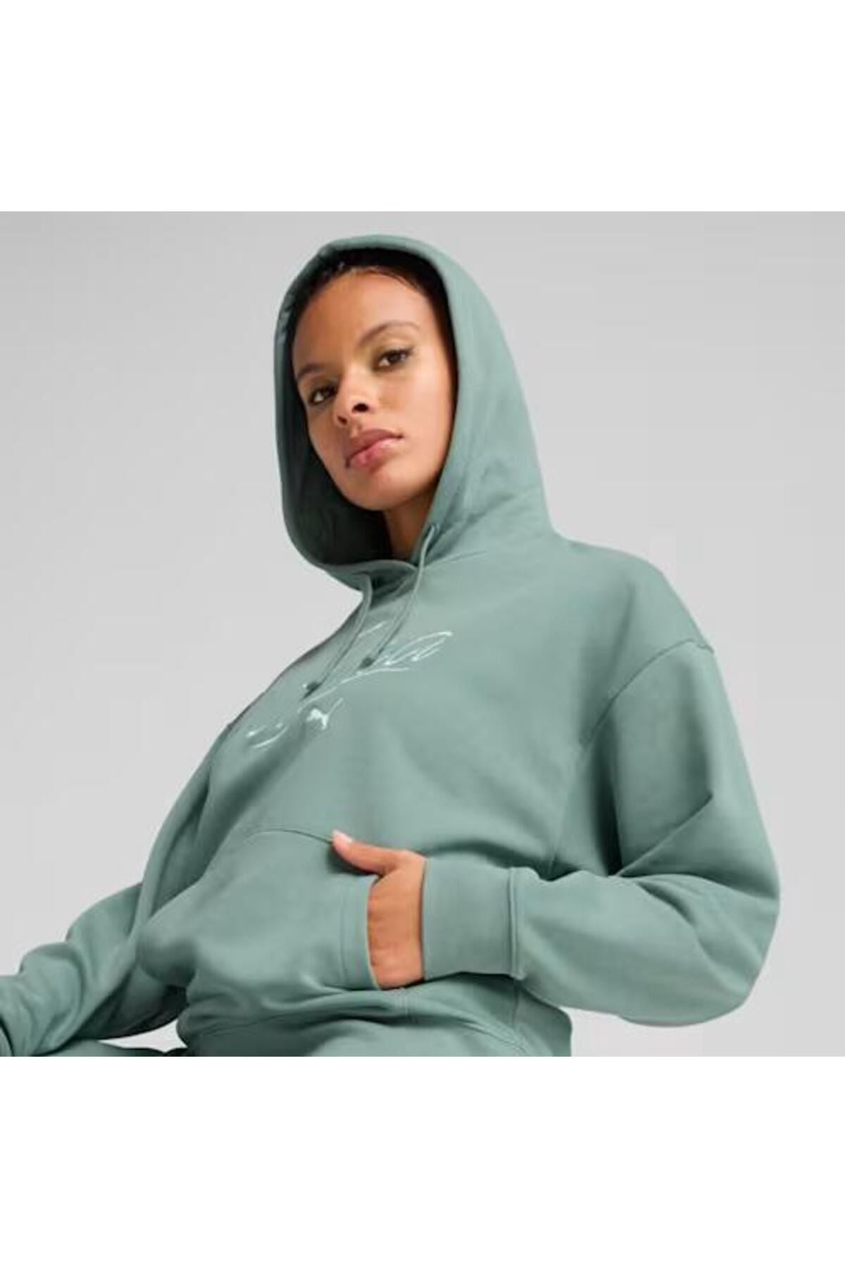 PUMA KADIN SCRIPT COMFORT HOODİE EŞOFMAN ÜST 68498330