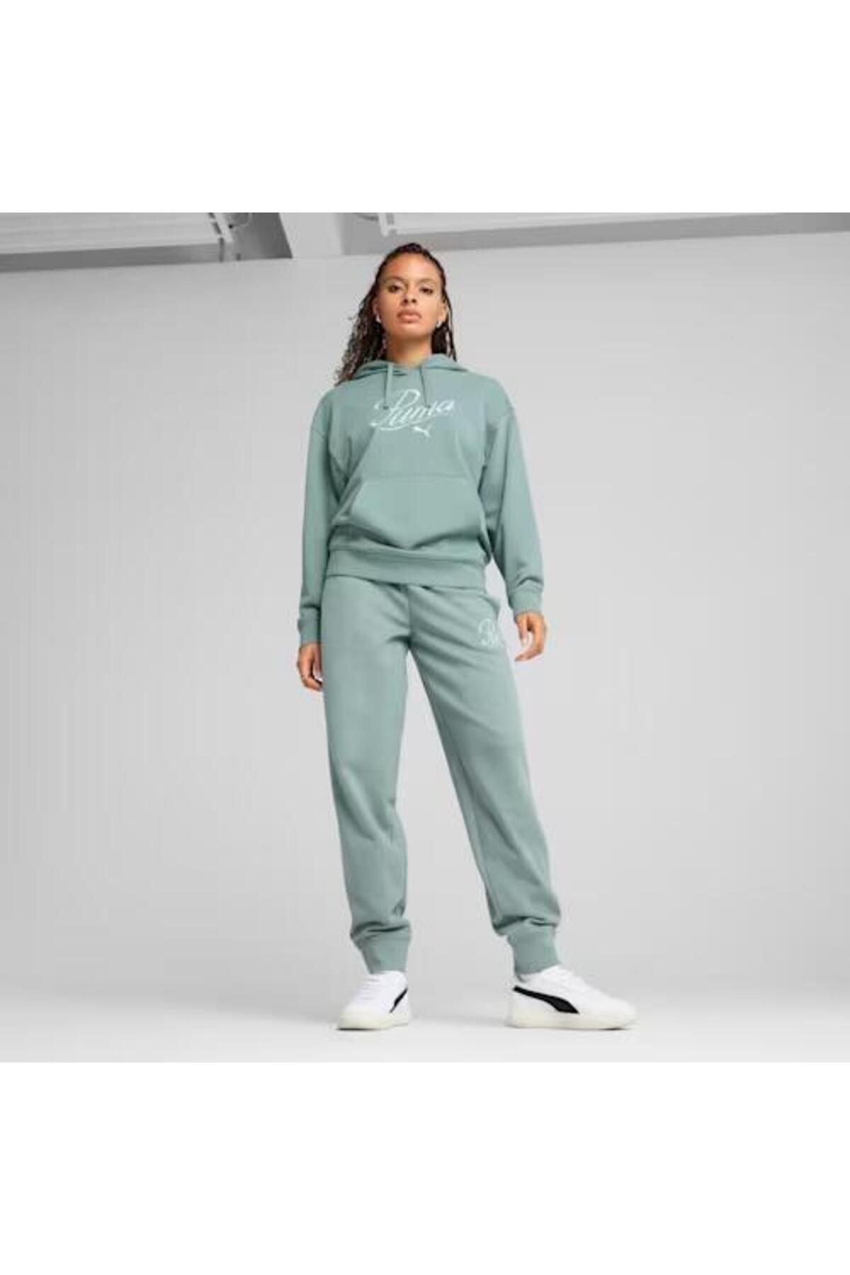 PUMA KADIN SCRIPT COMFORT HOODİE EŞOFMAN ÜST 68498330