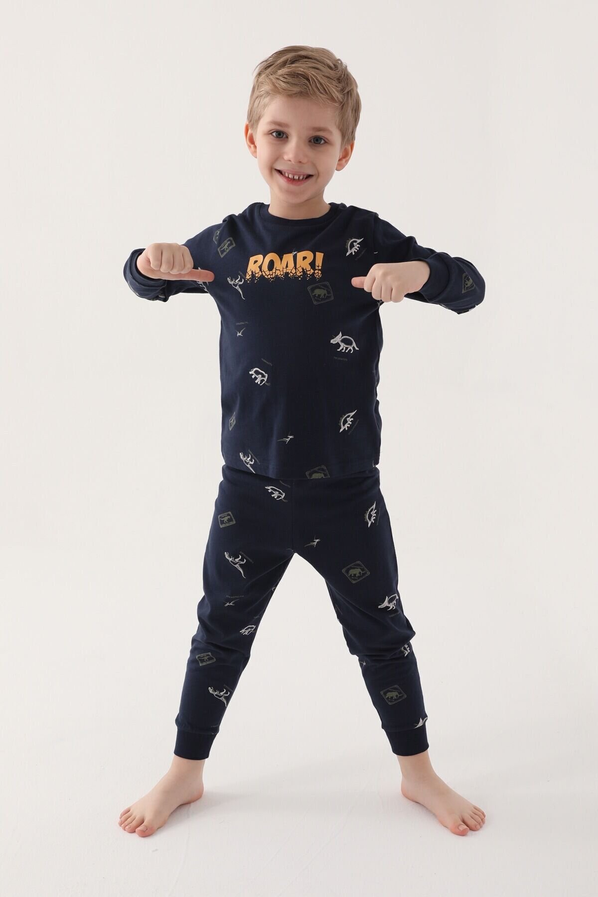 ROLYPOLY ERKEK ÇOCUK UZUN KOL PİJAMA TAKIM RP3222-2