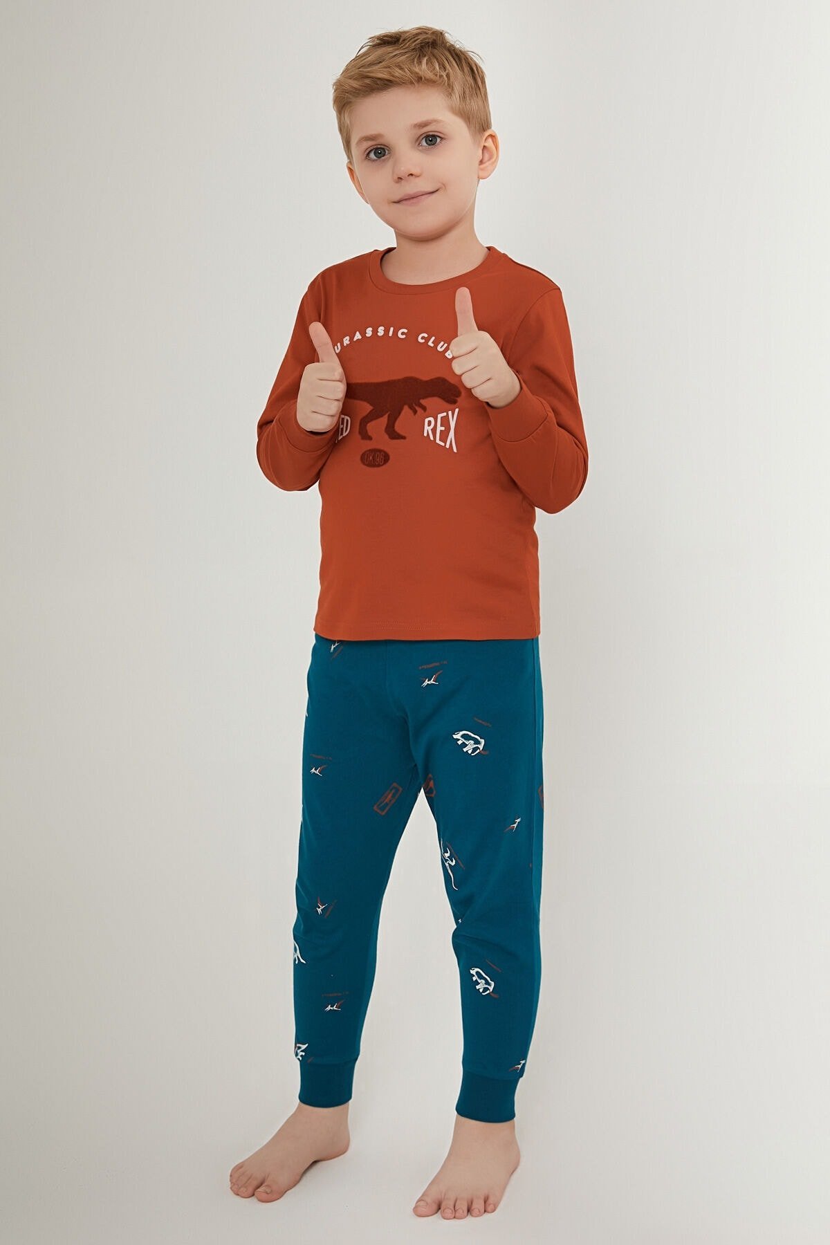 ROLYPOLY ERKEK ÇOCUK UZUN KOL PİJAMA TAKIM RP3221-G