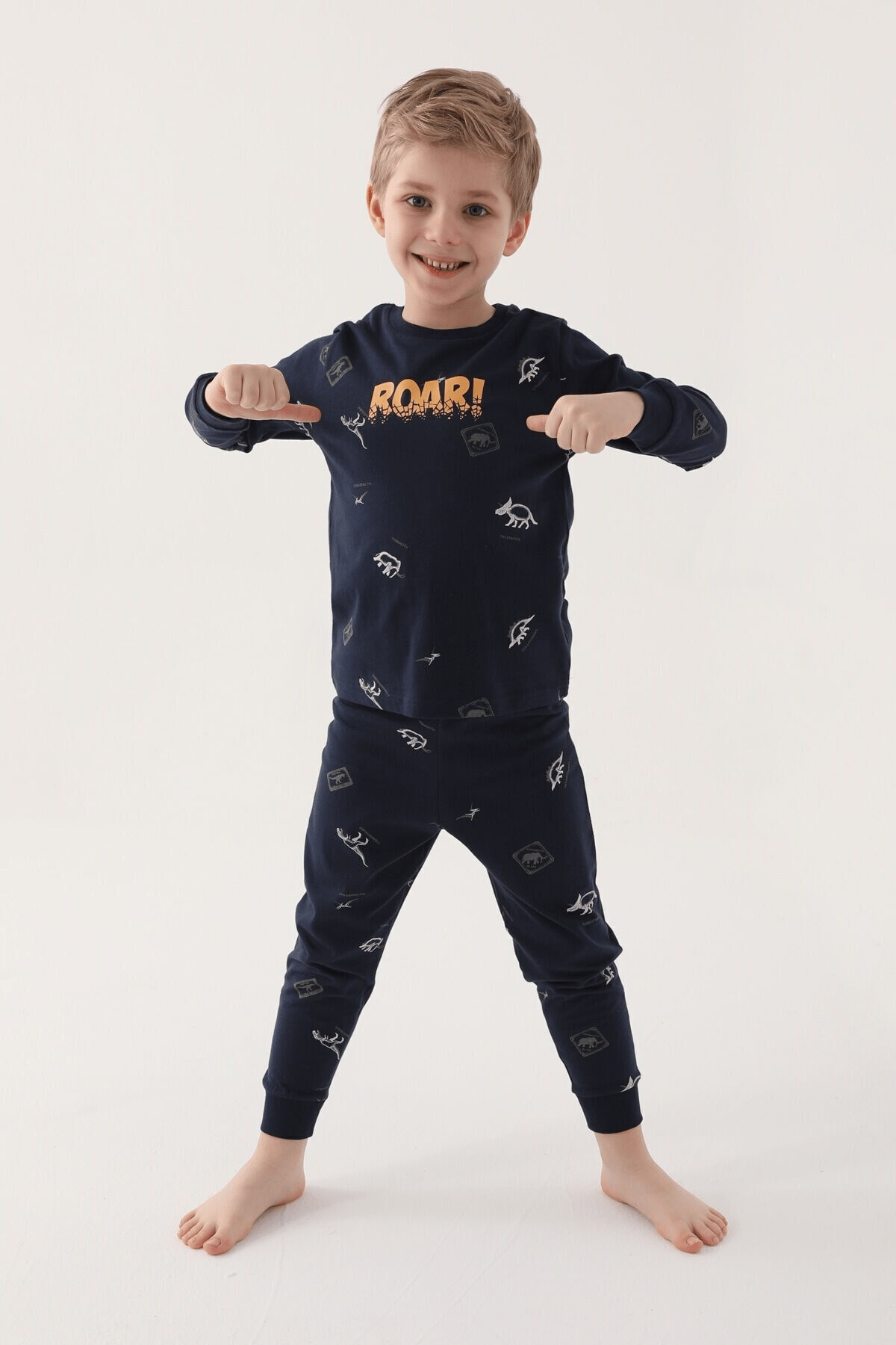 ROLYPOLY ERKEK ÇOCUK UZUN KOL PİJAMA TAKIM RP3222-2