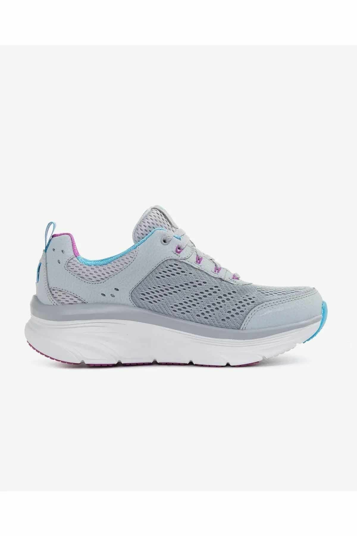 SKECHERS KADIN AÇIK GRİ/ÇOK RENKLİ D'LUX WALKER SPOR AYAKKABI 149023 LGMT