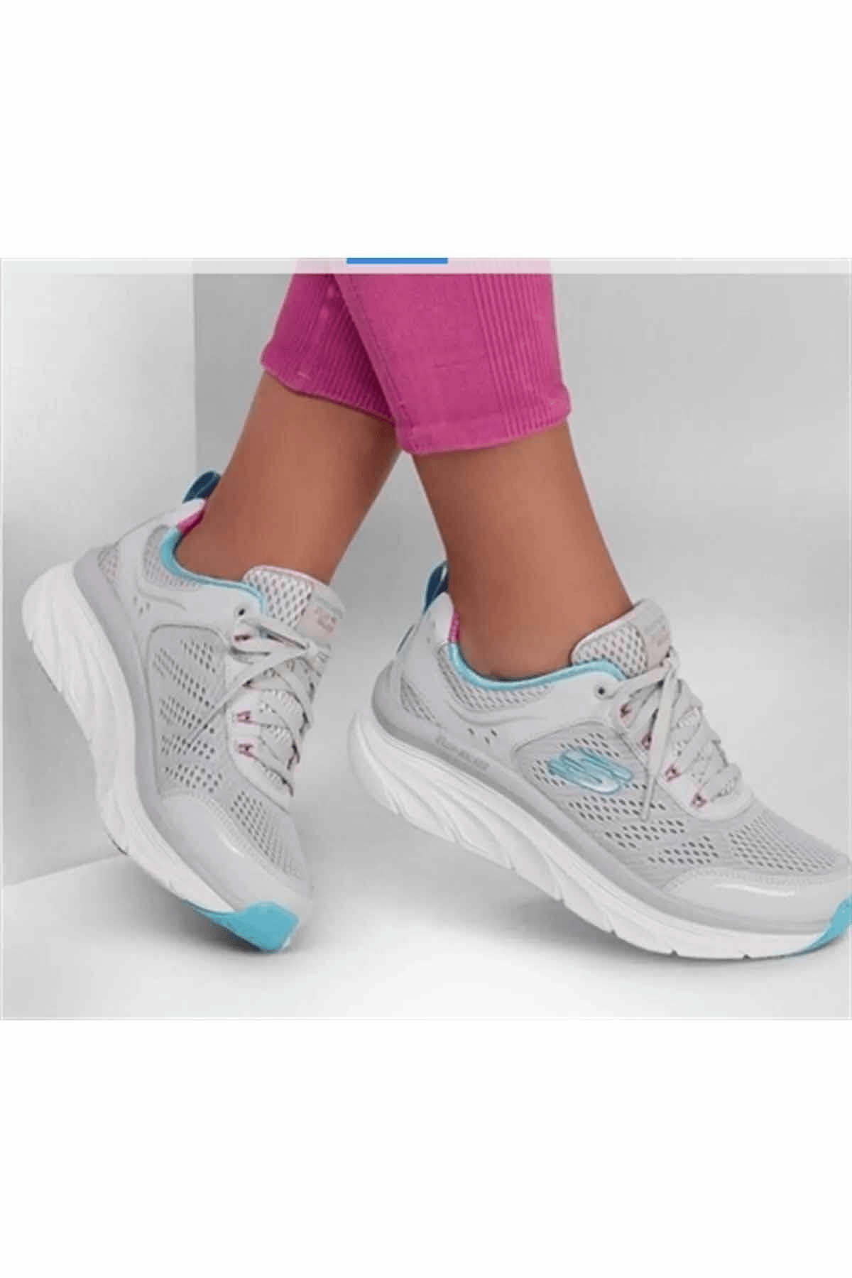 SKECHERS KADIN AÇIK GRİ/ÇOK RENKLİ D'LUX WALKER SPOR AYAKKABI 149023 LGMT