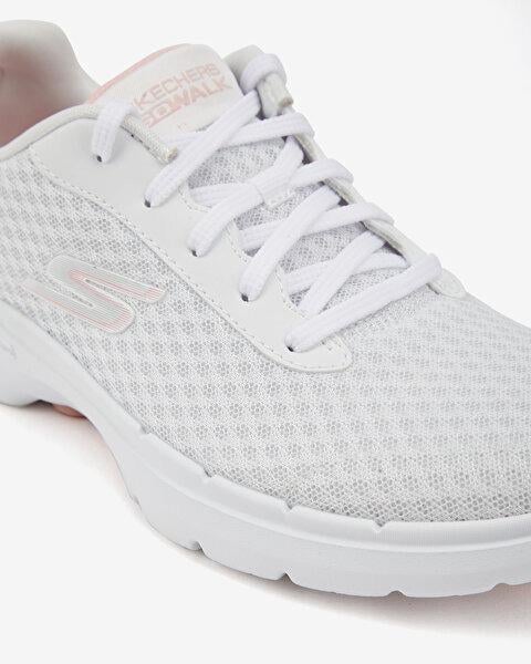 SKECHERS KADIN BEYAZ/PEMBE GO WALK 6 - İCONİC VİSİON SPOR AYAKKABI 124514 WPK