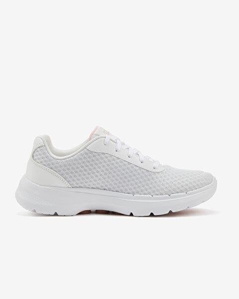 SKECHERS KADIN BEYAZ/PEMBE GO WALK 6 - İCONİC VİSİON SPOR AYAKKABI 124514 WPK