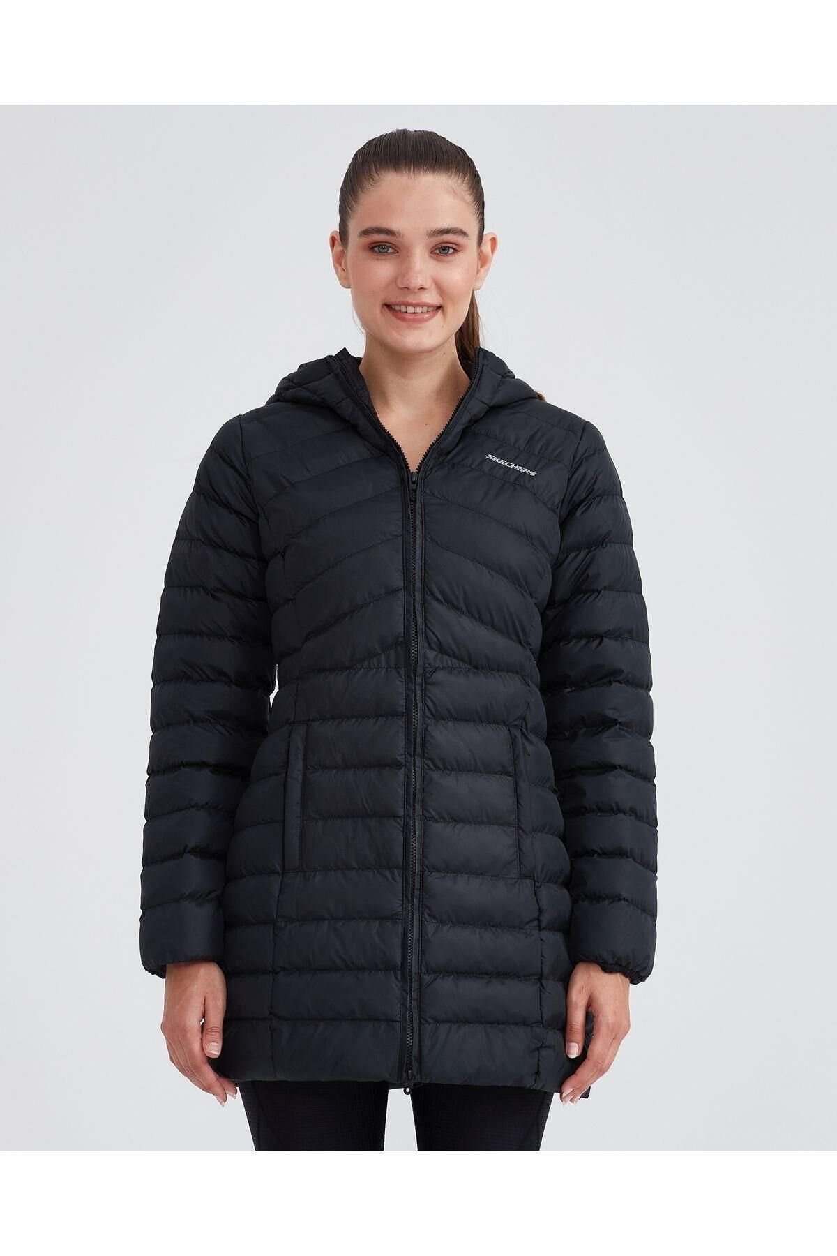 SKECHERS KADIN ŞİŞME MONT W ESSENTİAL MAXİ LENGTH HOODED JACKET S212005-001