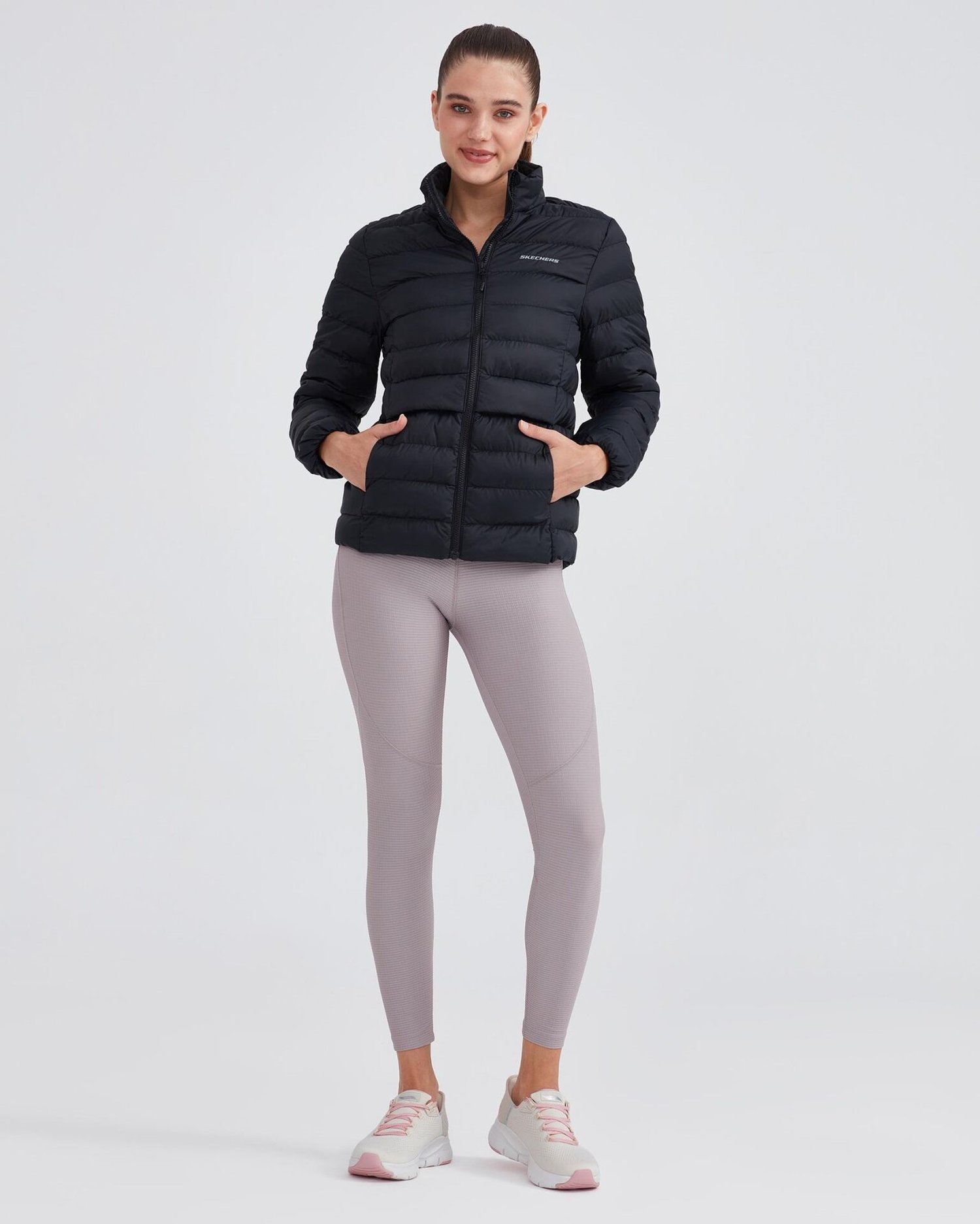 SKECHERS KADIN ŞİŞME MONT W OUTERWEAR POP UP DETAİLED PADDED JACKET S231240-001