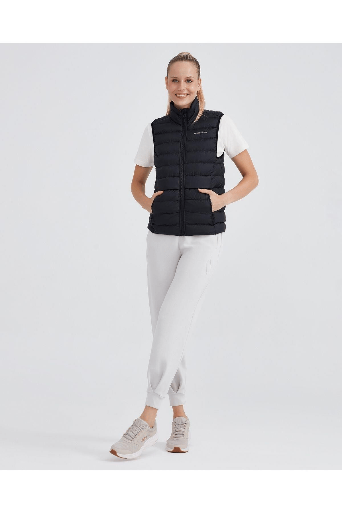 SKECHERS KADIN YELEK W OUTERWEAR PADDED VEST S231239-001