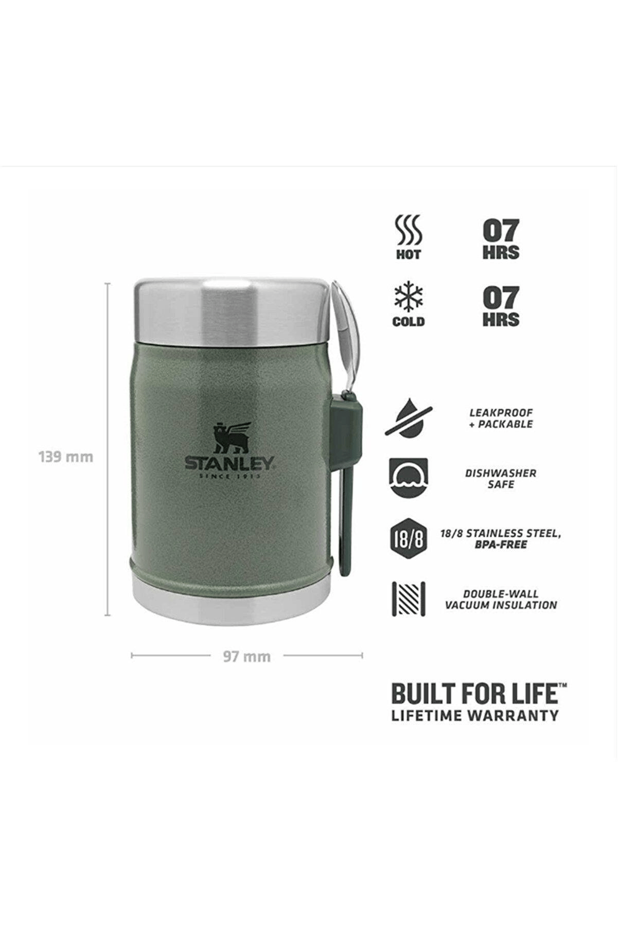 STANLEY 1627719-STAN 14OZ CLASSIC VAC FJ H.GREEN TERMOS 10-09382-004