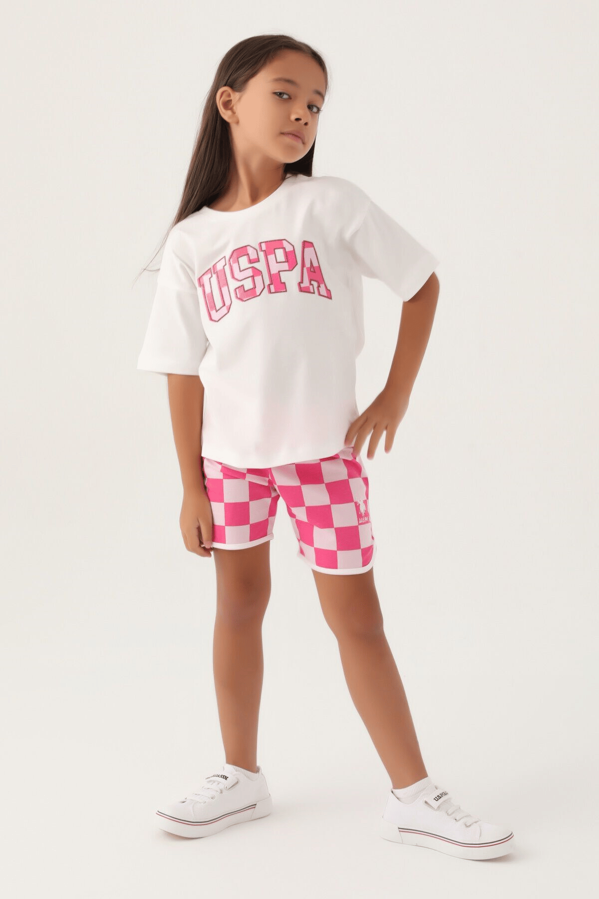 U.S. POLO ASSN KİDS KIZ ÇOCUK ŞORT TAKIM US1813-4