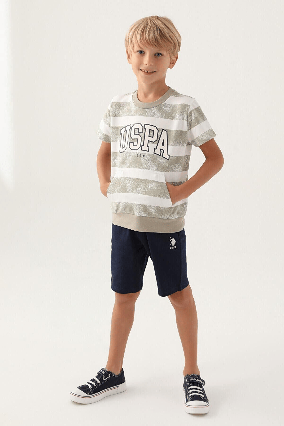 U.S. POLO ASSN KİDS ERKEKÇOCUK BERMUDA TAKIM US1701-4