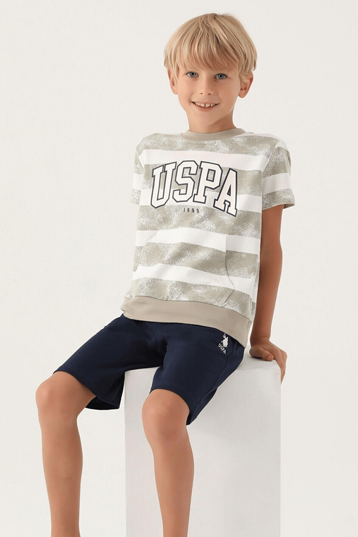 U.S. POLO ASSN KİDS ERKEKÇOCUK BERMUDA TAKIM US1701-4