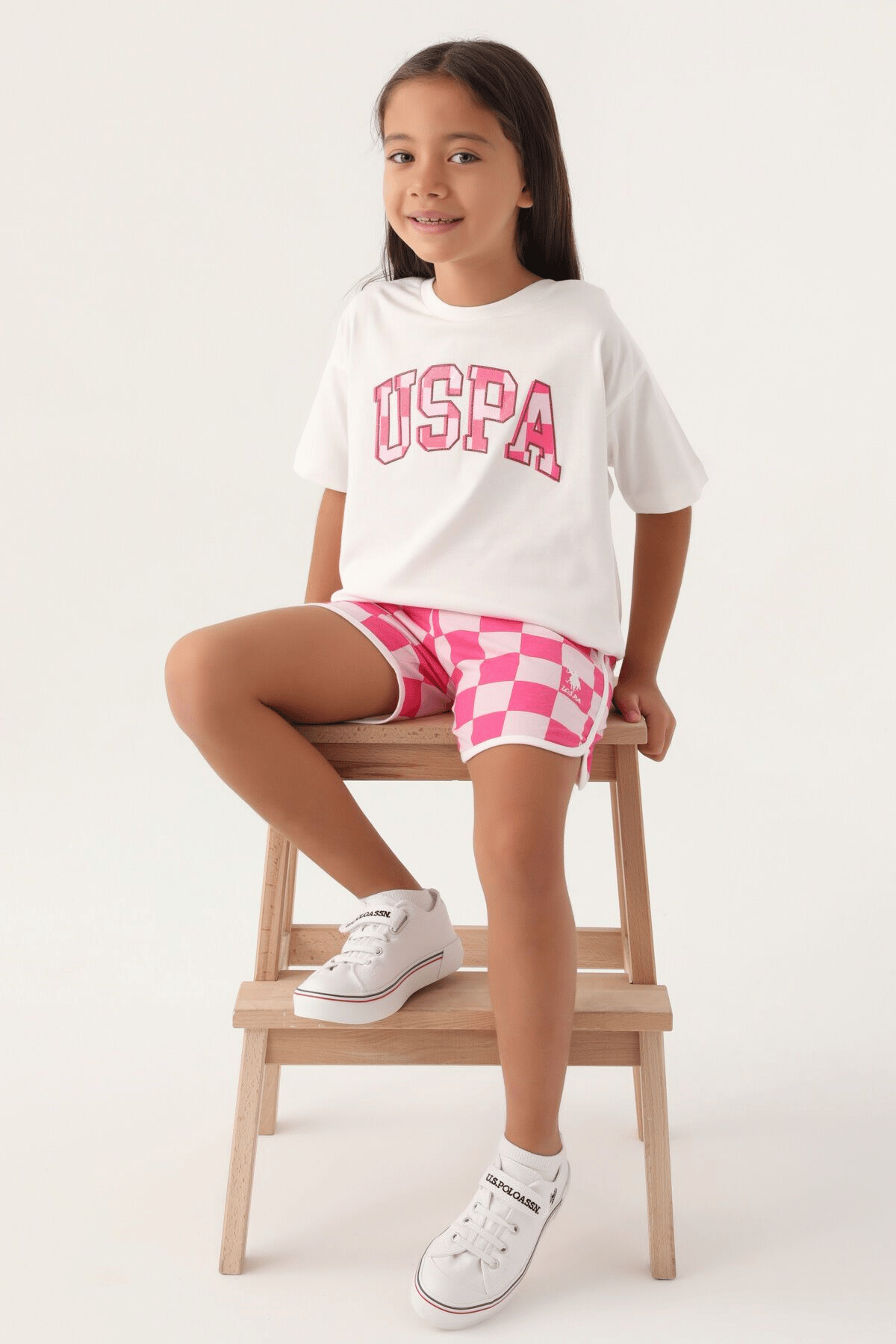 U.S. POLO ASSN KİDS KIZ ÇOCUK ŞORT TAKIM US1813-4