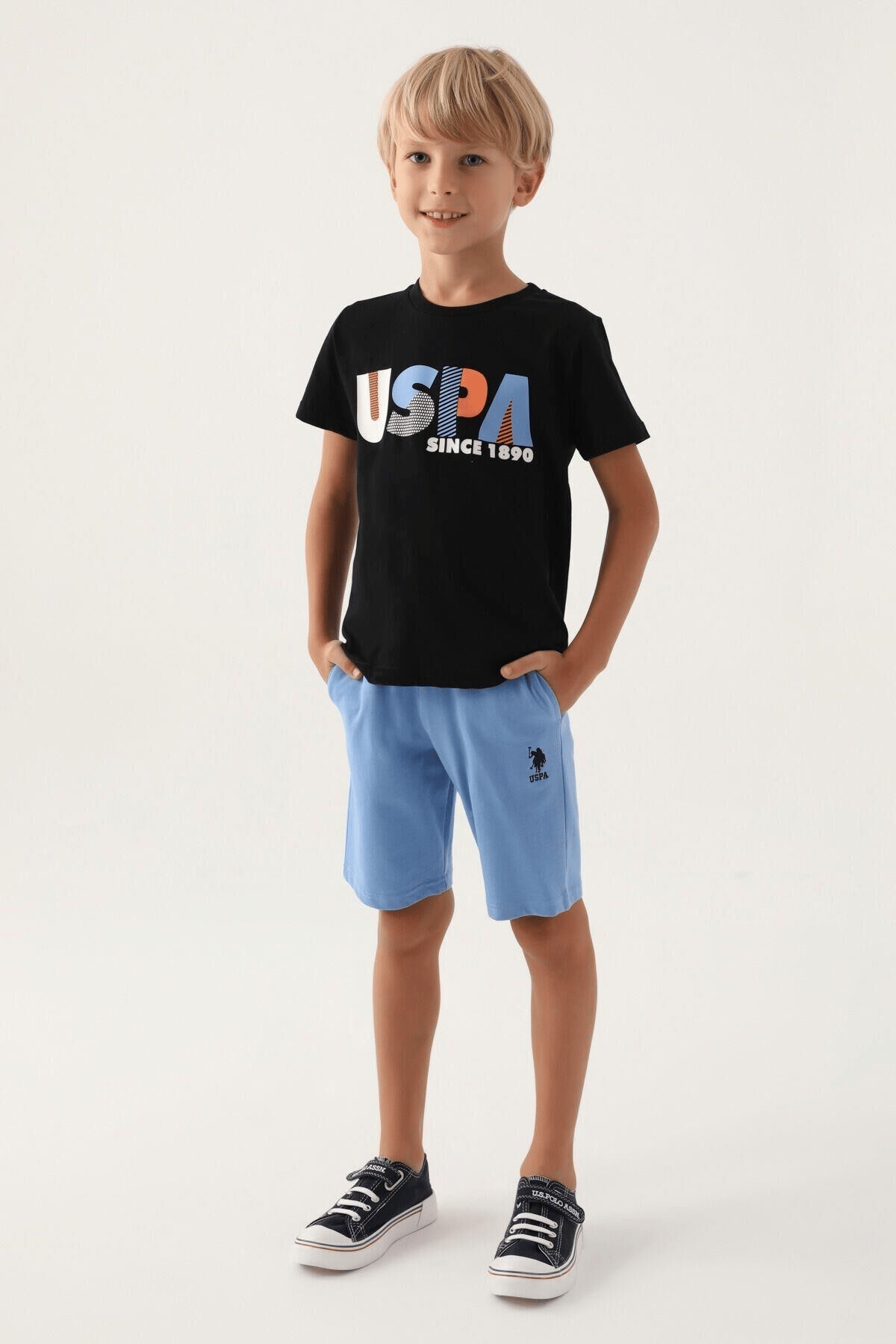 U.S. POLO ASSN. ERKEK ÇOCUK GARSON BERMUDA TAKIM US1757-G
