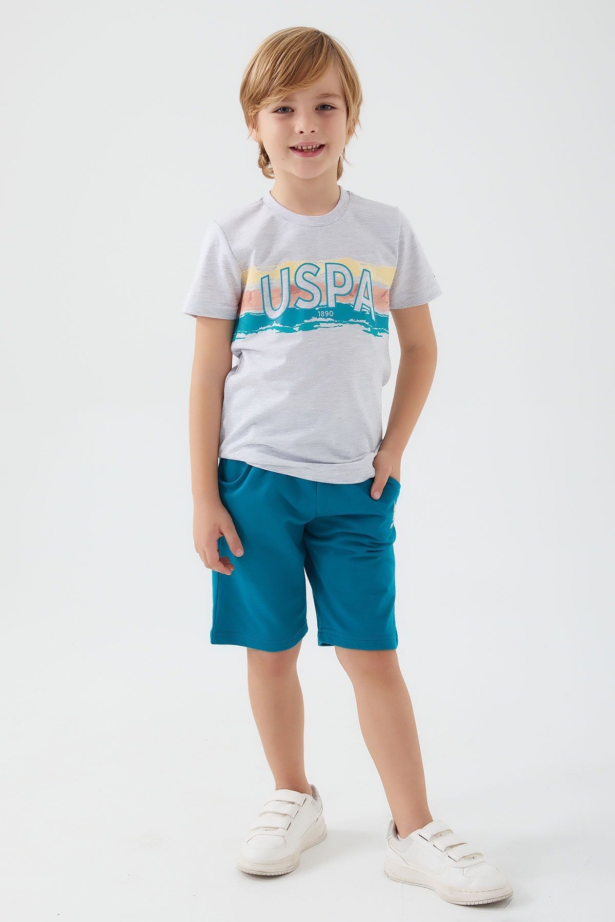 U.S. POLO ASSN. ERKEK ÇOCUK BERMUDA TAKIM US1341-4