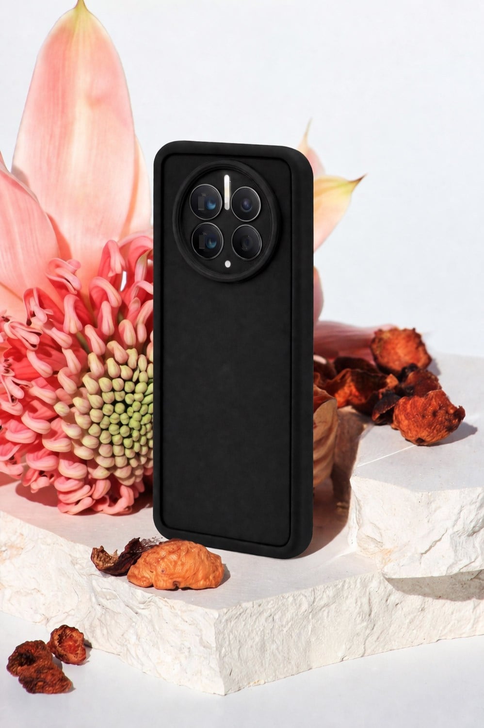 Huawei Mate 50 pro Uyumlu Kamera Çıkıntılı Mat Silikon Telefon Kılıfı