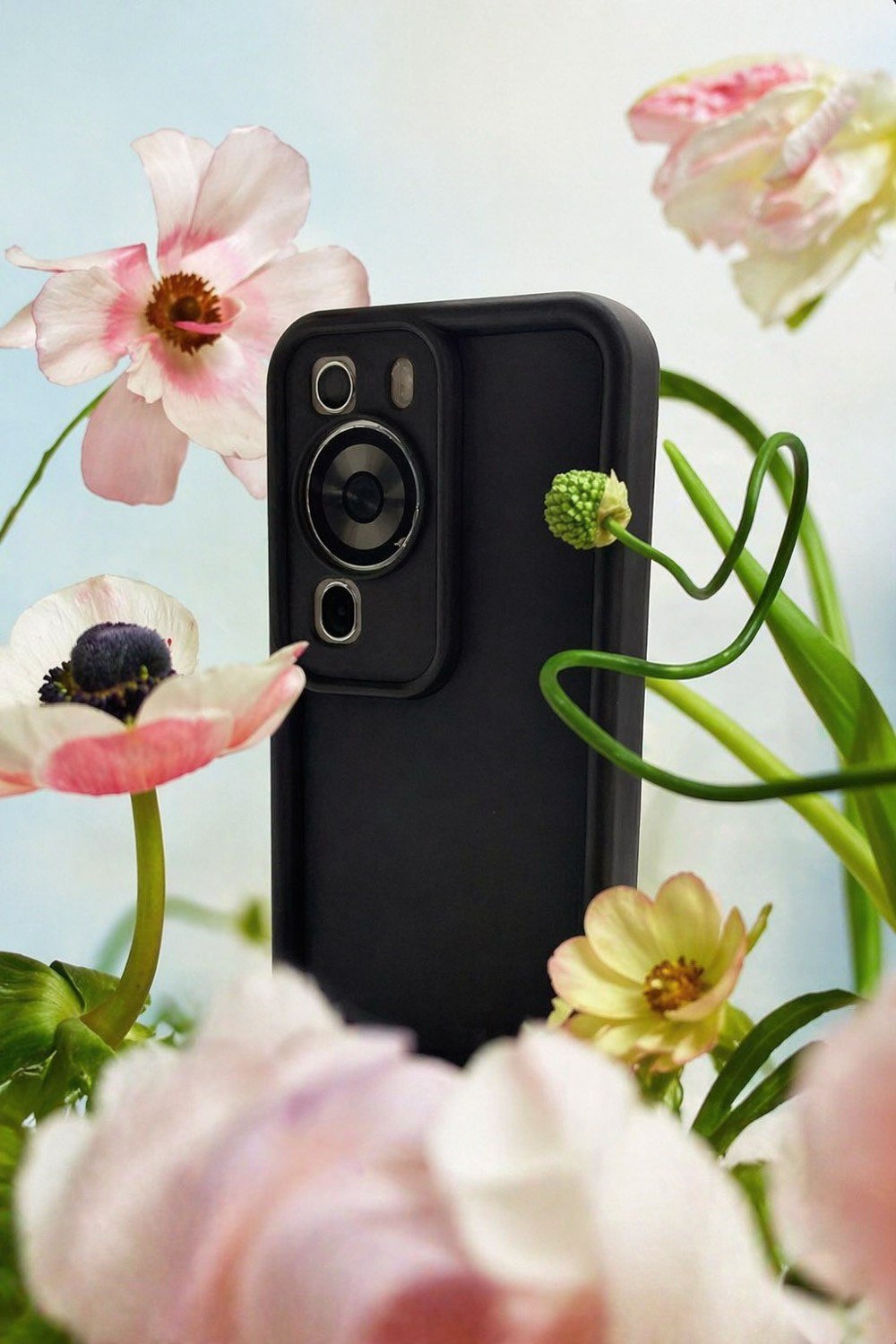 Huawei P60 VE P60 PRO Uyumlu Kamera Çıkıntılı Mat Silikon Telefon Kılıfı