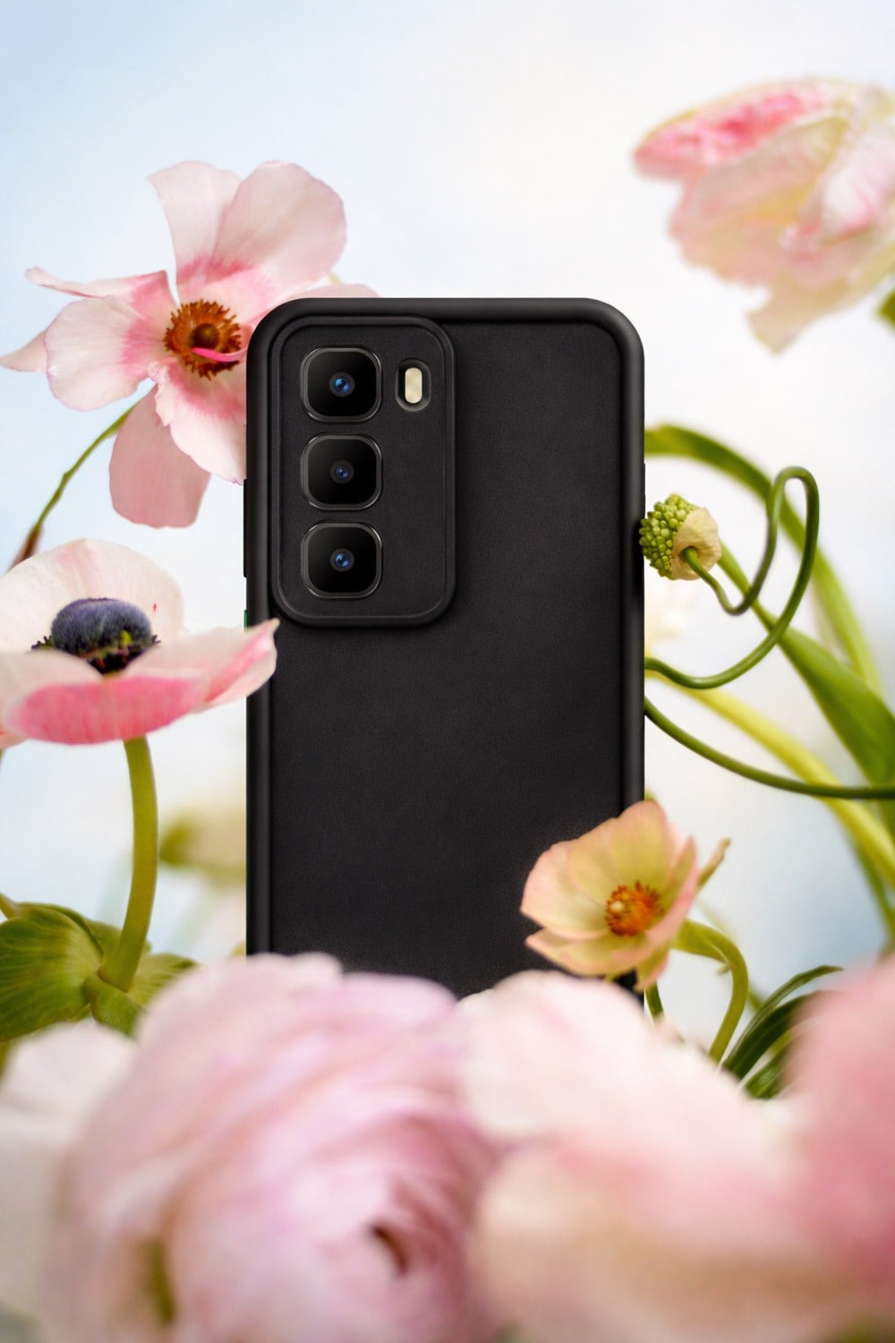Infinix Hot 50 Pro Uyumlu Kamera Çıkıntılı Mat Silikon Telefon Kılıfı
