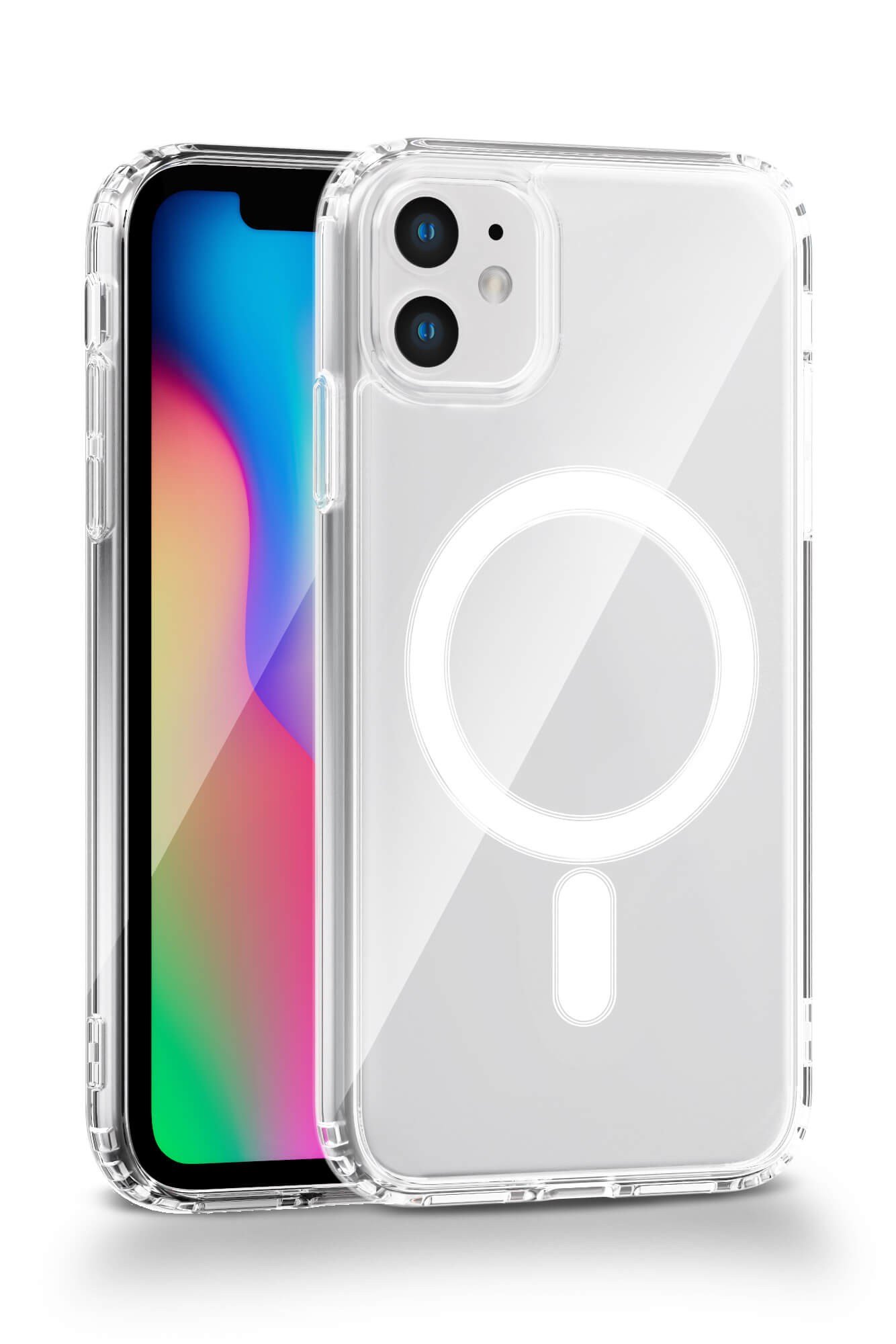 iPhone 11 Uyumlu Kamera Korumalı Magsafe Wireless Şarj Özellikli Lüks Şeffaf Silikon Telefon Kılıfı