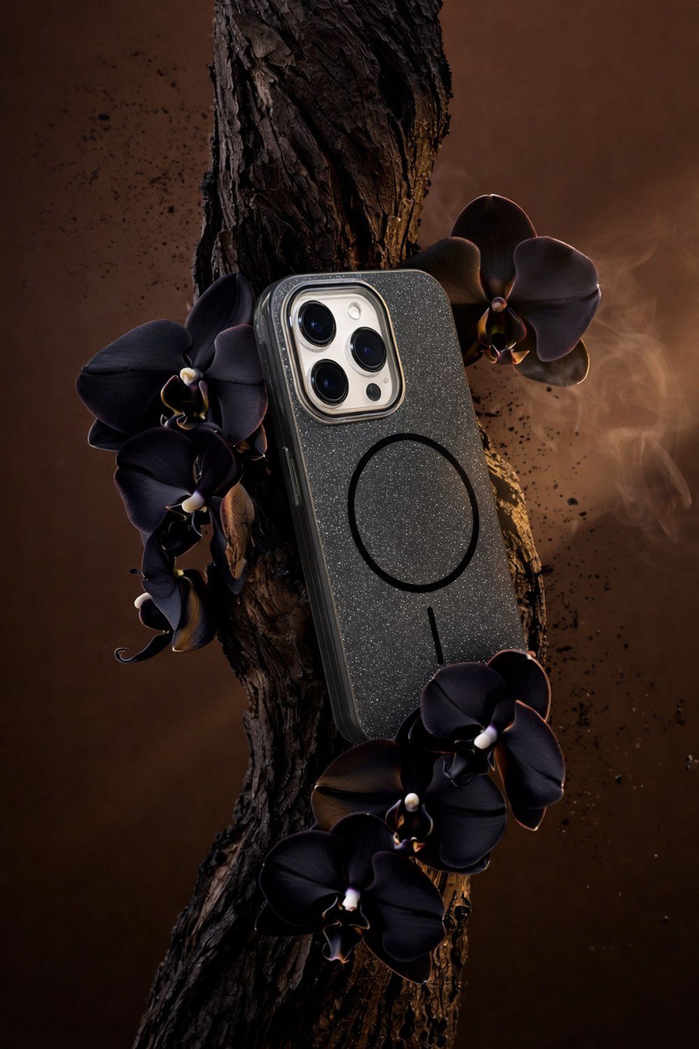 iPhone 13 pro Uyumlu Telefon Kılıfı Magsafe Wireless Şarj Özellikli Simli Lüks Silikon Kılıf