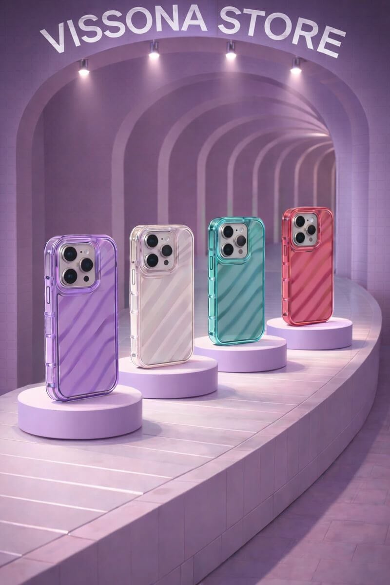 iPhone 14 Pro Max Uyumlu Telefon Kılıfı Kamera Çıkıntılı Kabartmalı Parlak Desenli Darbe Emici Silikon Kılıf