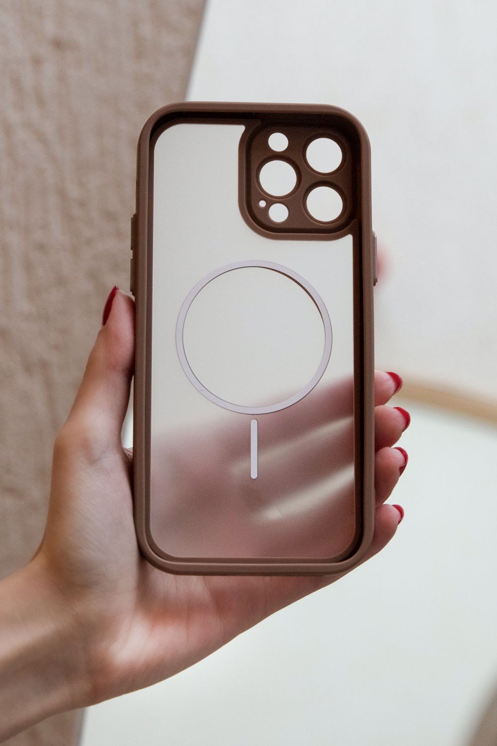 iPhone 15 Pro Max Uyumlu Kamera Korumalı Magsafe Wireless Şarj Özellikli Mat Silikon Haki renkli Silikon Telefon Kılıfı