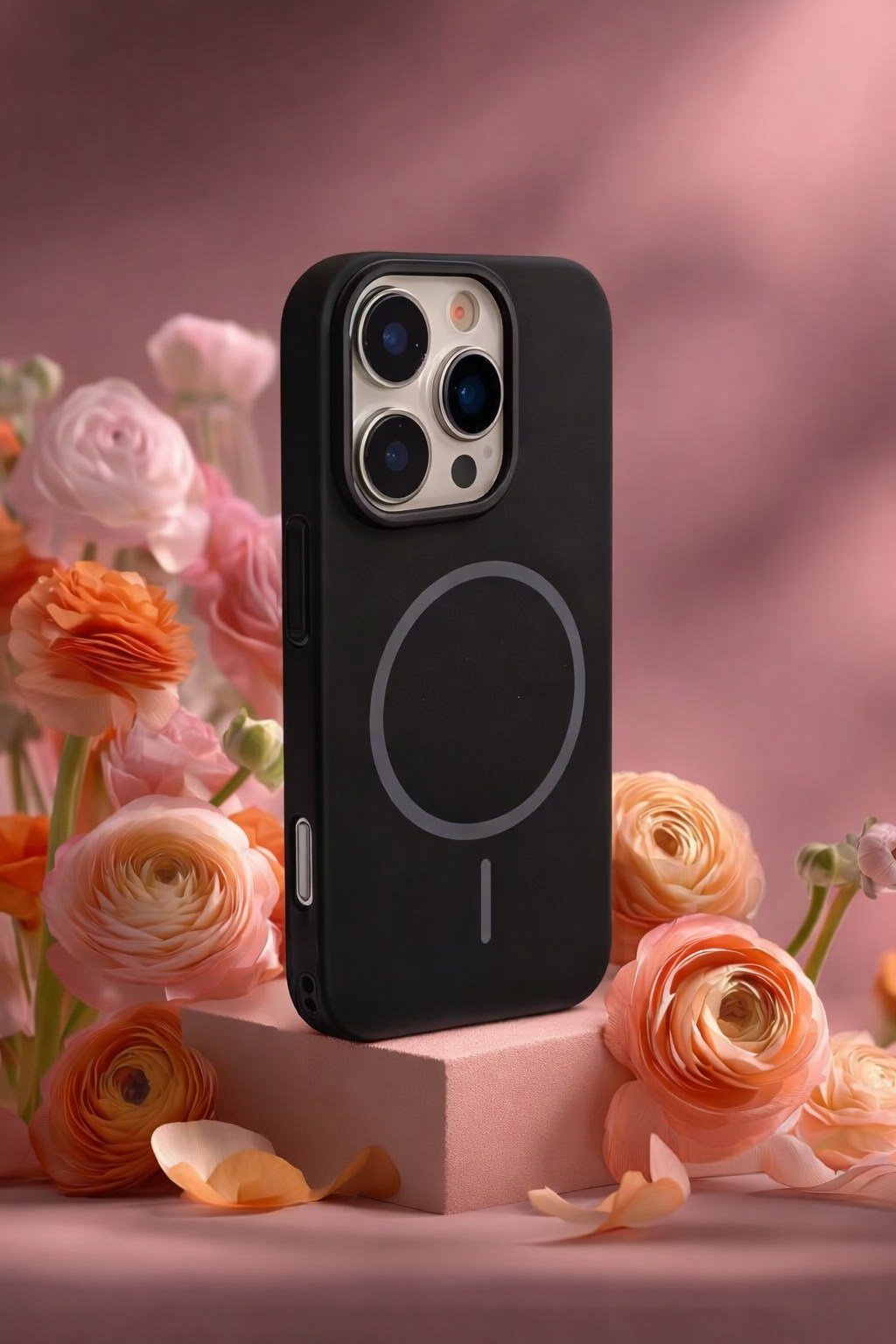 iPhone 15 Pro Uyumlu Kamera Çıkıntılı Magsafe Wireless Şarj Özellikli Sert Sararmaz Silikon Kılıf