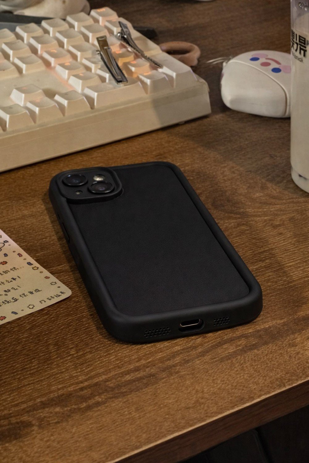iPhone 15 Uyumlu Kamera Çıkıntılı Mat Silikon Telefon Kılıfı