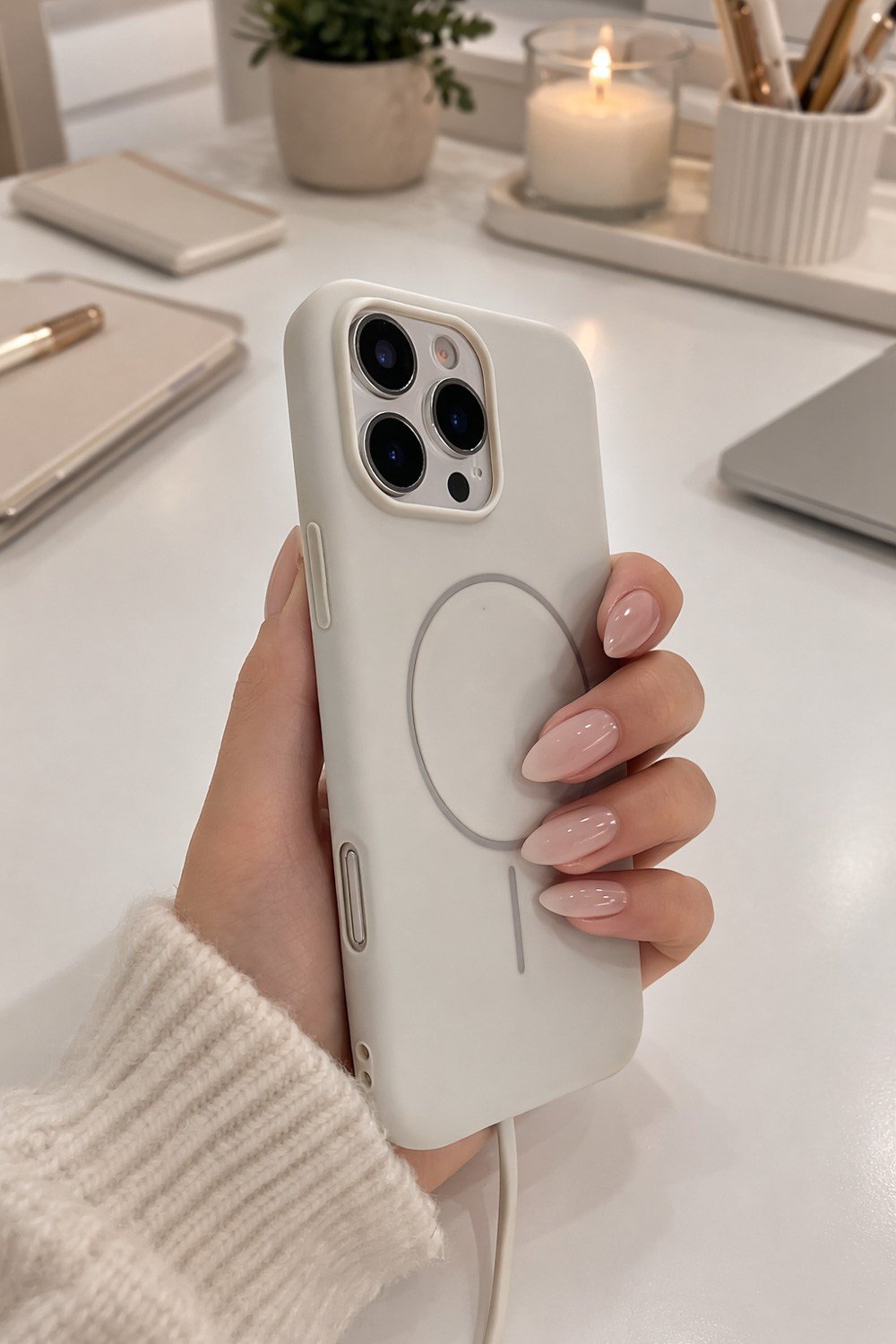 iPhone 16 Pro Max  Uyumlu İçi Kadife Magsafe Wireless Şarz Özellikli Telefon Kılıfı