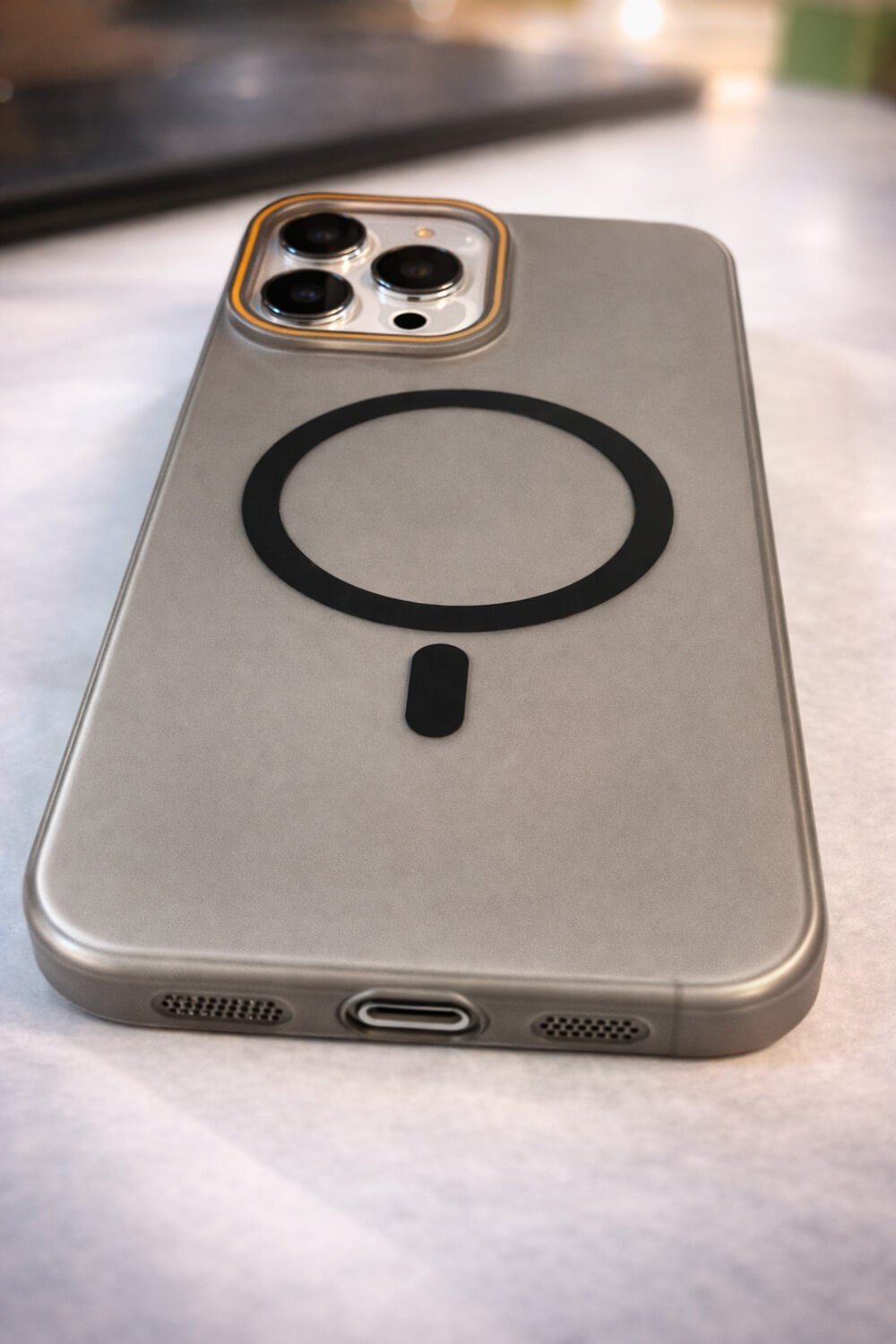 iPhone 16 Pro Max Uyumlu Magsafe Wireless Şarj Özellikli Mat Sert Arka Kapak Kılıf